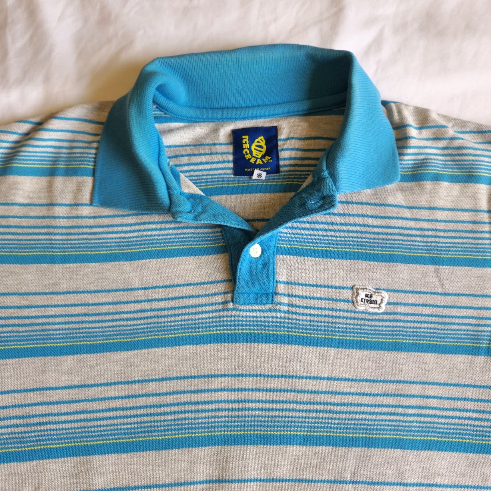 Billionaire Boys Club Billionaire Boys Club Ice Cream Mens L Polo Shirt Made In Japan Blue Grey Cotton Shirt Size US L / EU 52-54 / 3 - 2 Thumbnail