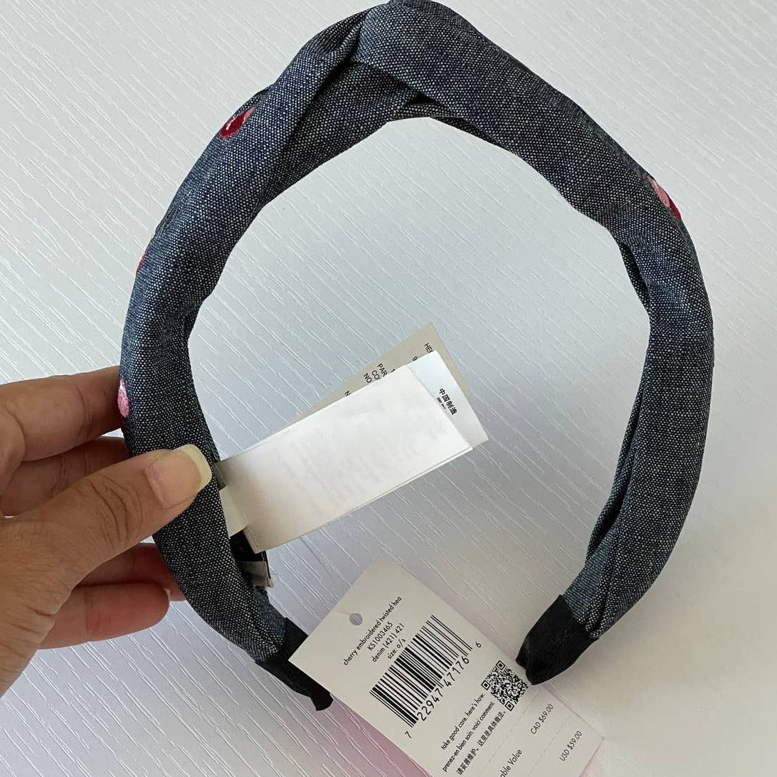 Kate Spade Kate Spade Cherry Denim Twisted Headband One size Size ONE SIZE - 10 Thumbnail