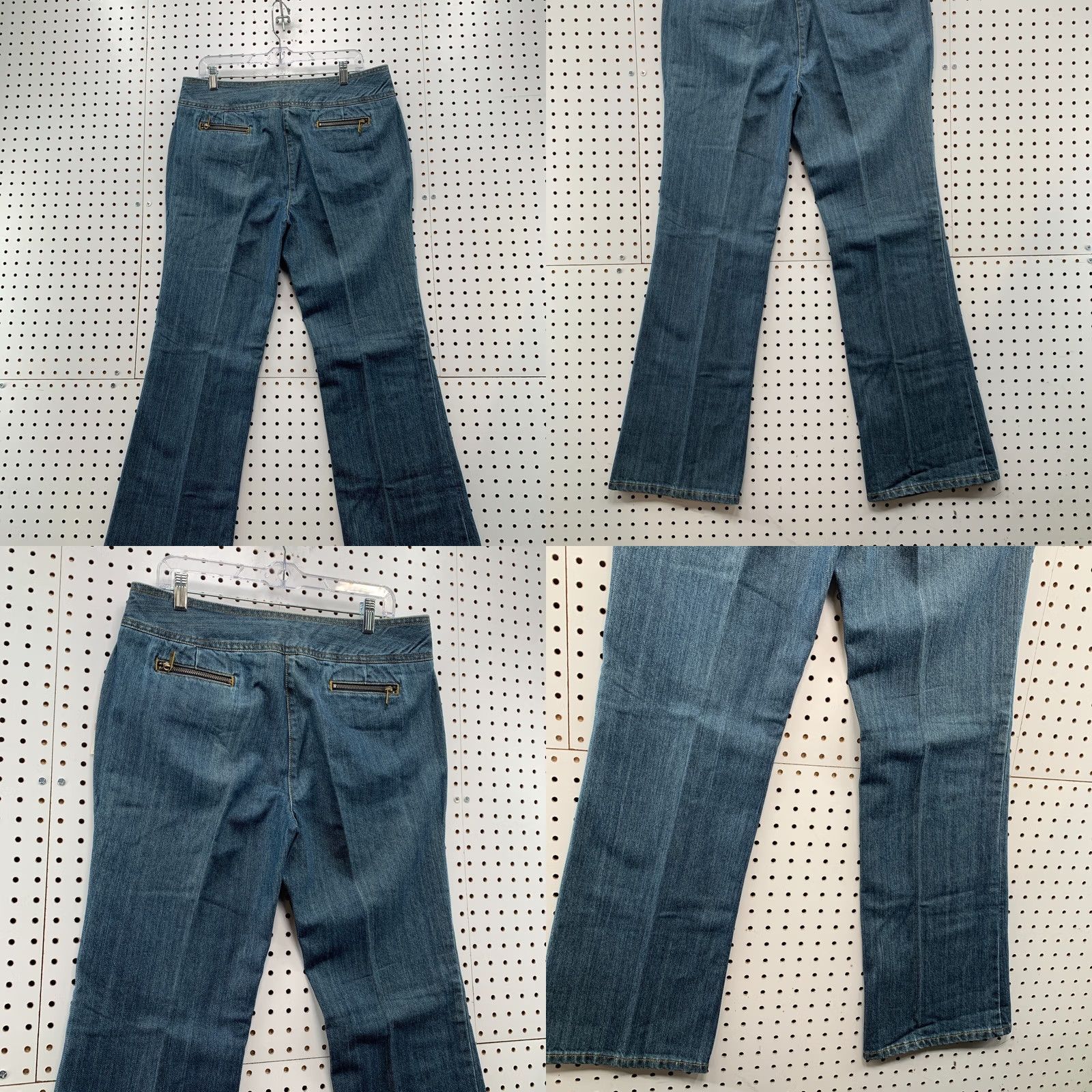 Michael Kors Michael Kors Denim Bootcut Jeans Womens 12 Blue Fits 33x32 Zip Pockets Size 34" / US 12 / IT 48 - 8 Thumbnail