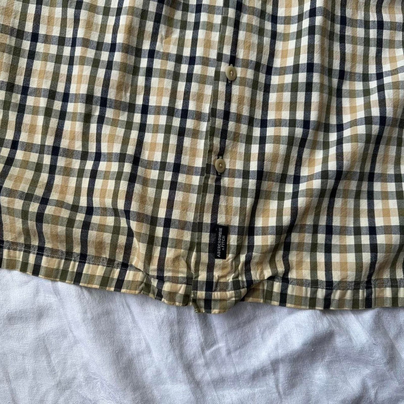 Abercrombie & Fitch × Vintage Vintage 00s Abercrombie & Fitch Plaid Button Up Short Sleeve Size US XL / EU 56 / 4 - 3 Thumbnail