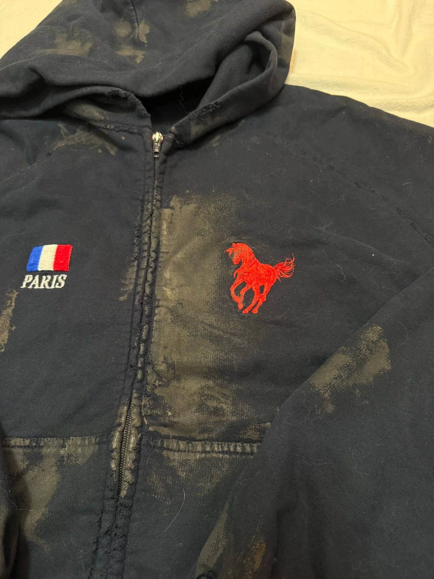 Balenciaga Balenciaga 2022FW Polo Set Runway Mud-Dyed Horse Hoodie Size US M / EU 48-50 / 2 - 5 Thumbnail
