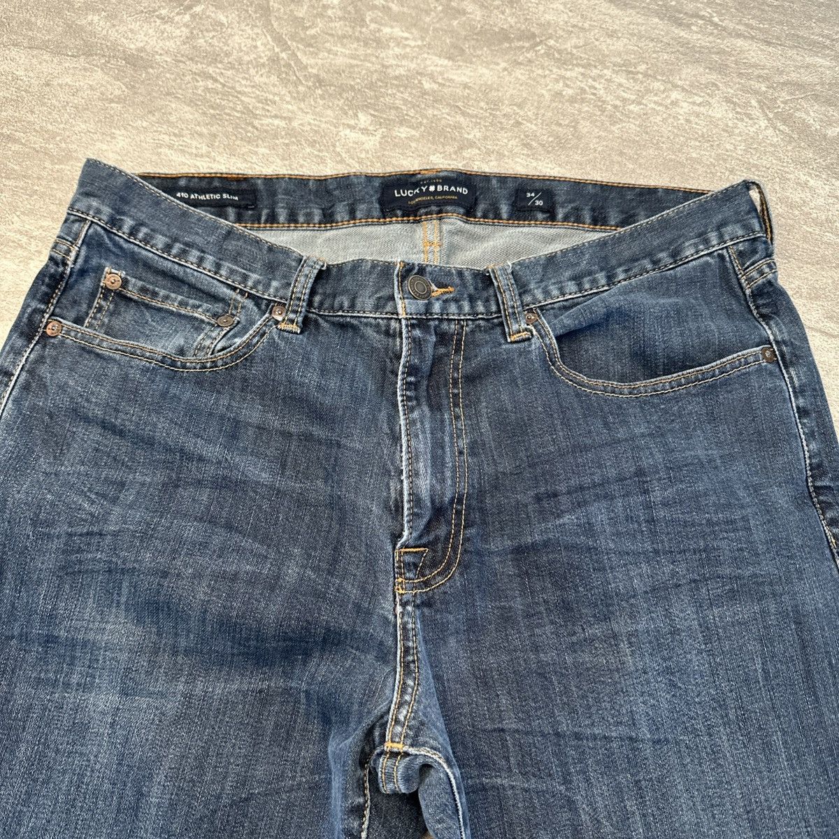 Lucky Brand Lucky Brand 410 Jeans Blue Athletic Slim Fit Stretch Denim Size US 34 / EU 50 - 2 Thumbnail