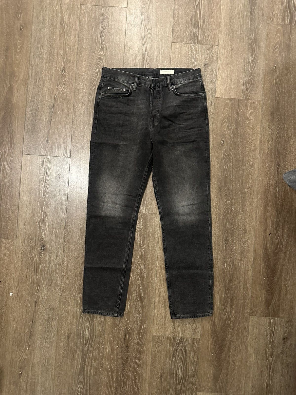 Allsaints Allsaints washed black taper jeans 31 Size US 30 / EU 46 - 1 Thumbnail
