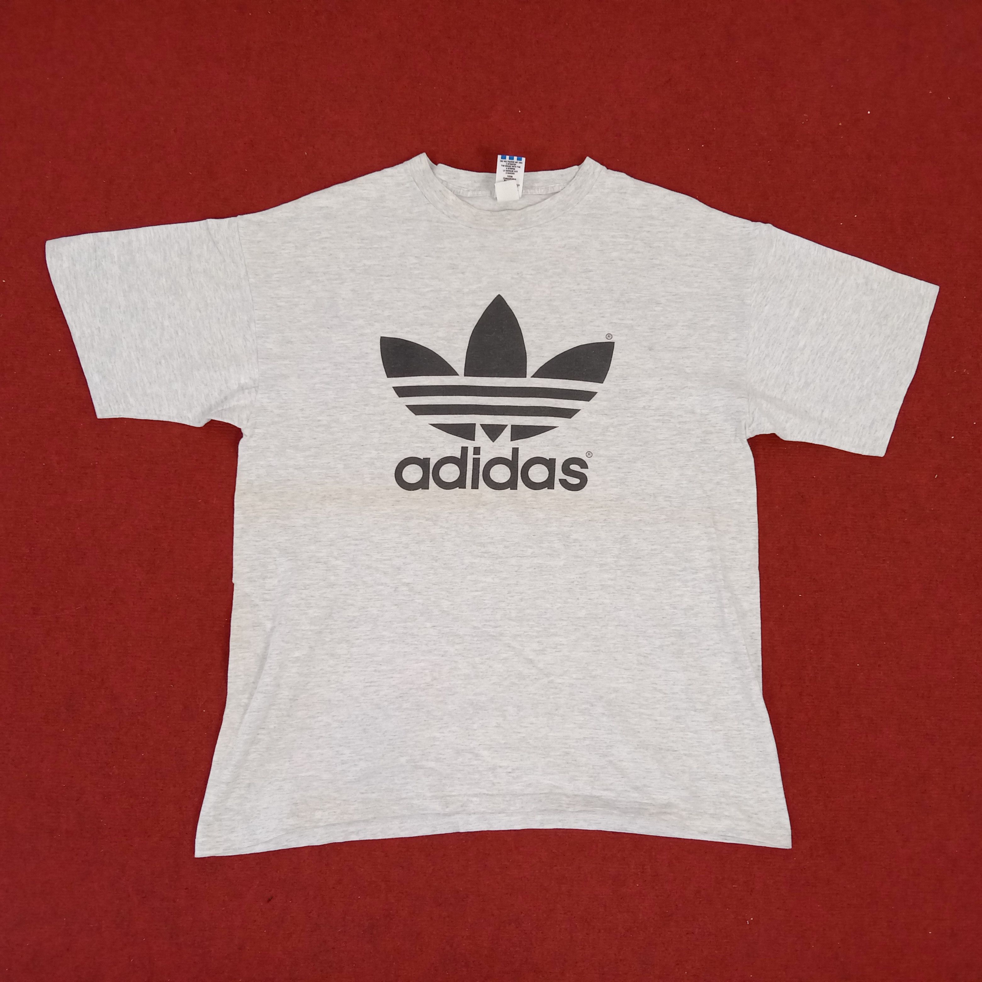 Adidas Big Logo Mirror Design Streetwear Sportswear Tshirt