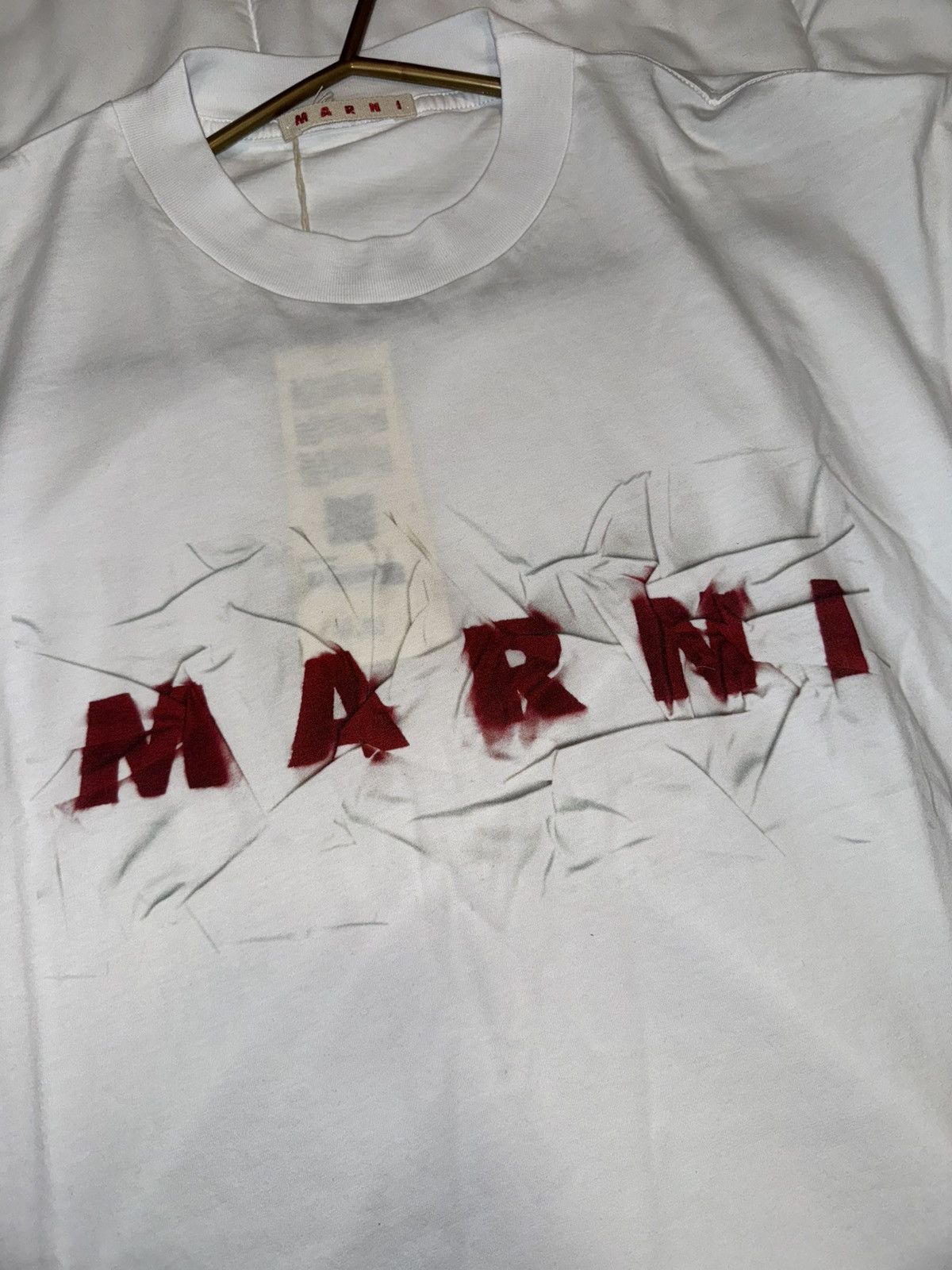 Marni Marni Wrinkled Logo Shirt Size XL Size US L / EU 52-54 / 3 - 1 Thumbnail