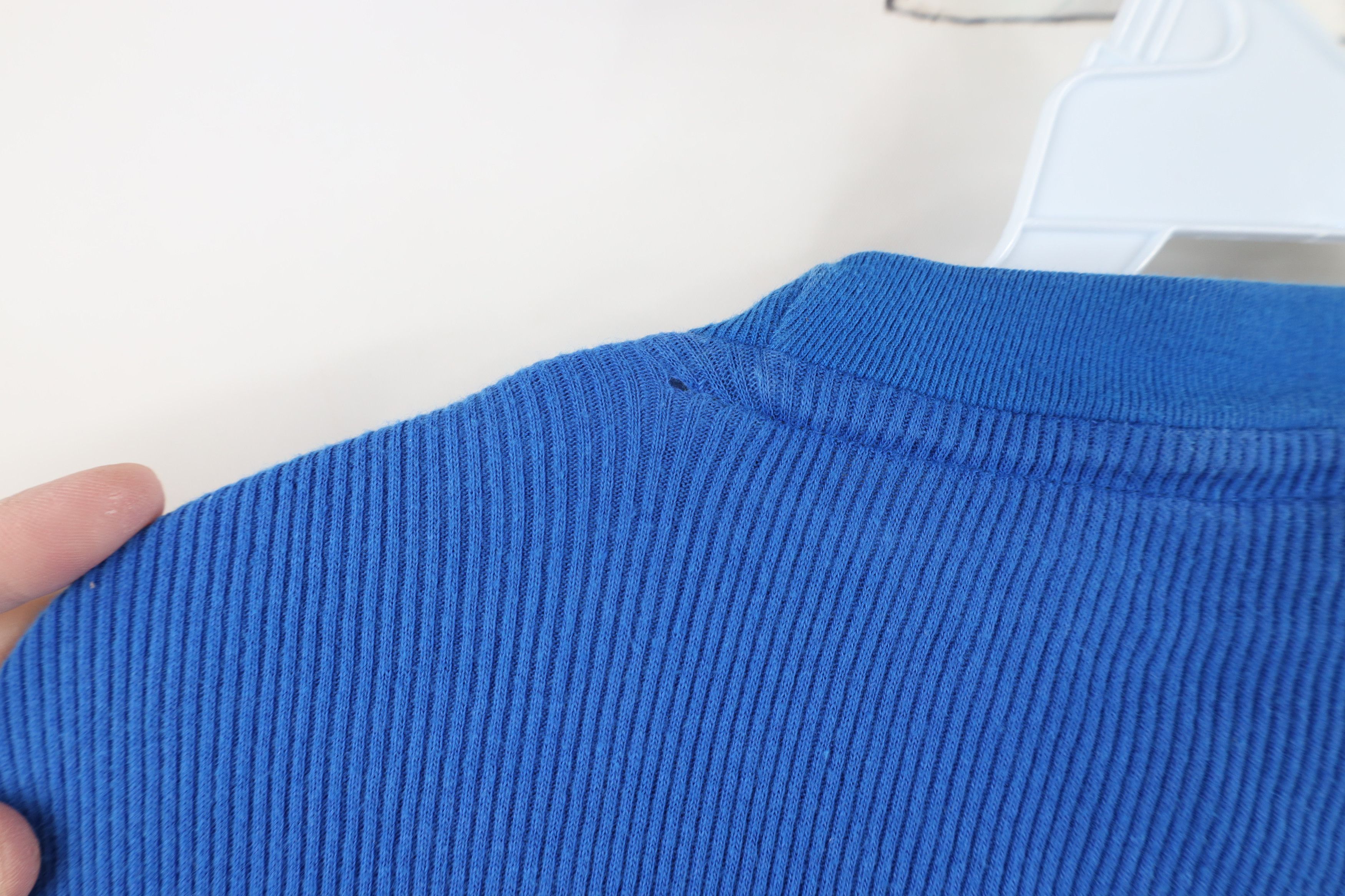 Fubu Vintage 90s Y2K FUBU Ribbed Knit Short Sleeve T-Shirt Blue Size US XXL / EU 58 / 5 - 11 Thumbnail