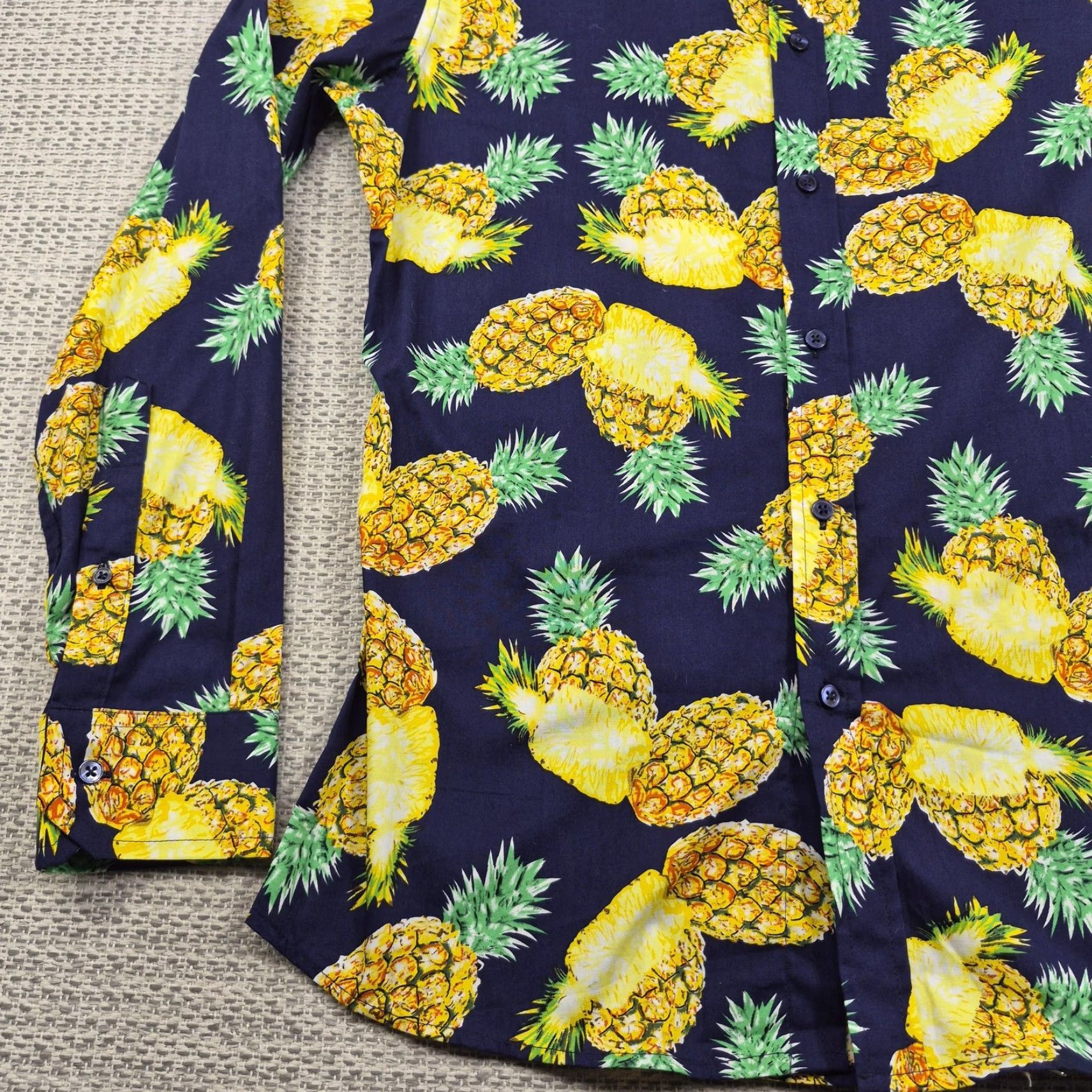 Vintage VTG Mr. Xe Shirt Mens M Button Up Pineapple Hawaiian Aloha Long Sleeve Floral Xé 90s Beach Tropical Vintage Size US M / EU 48-50 / 2 - 3 Thumbnail