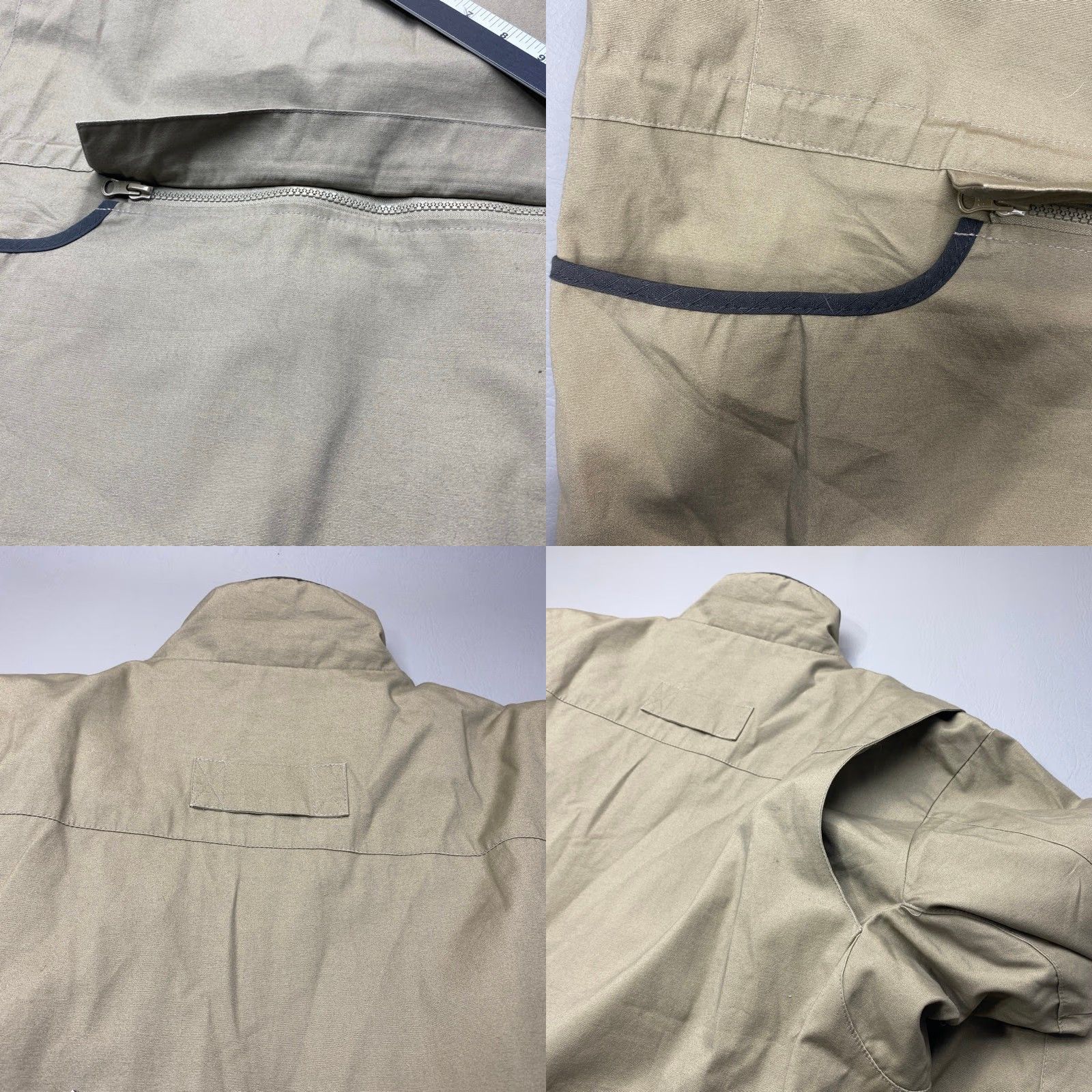 NRA Outdoors Jacket Mens Large Tan Uninsulated Range Coat Two Way Zipper Pockets