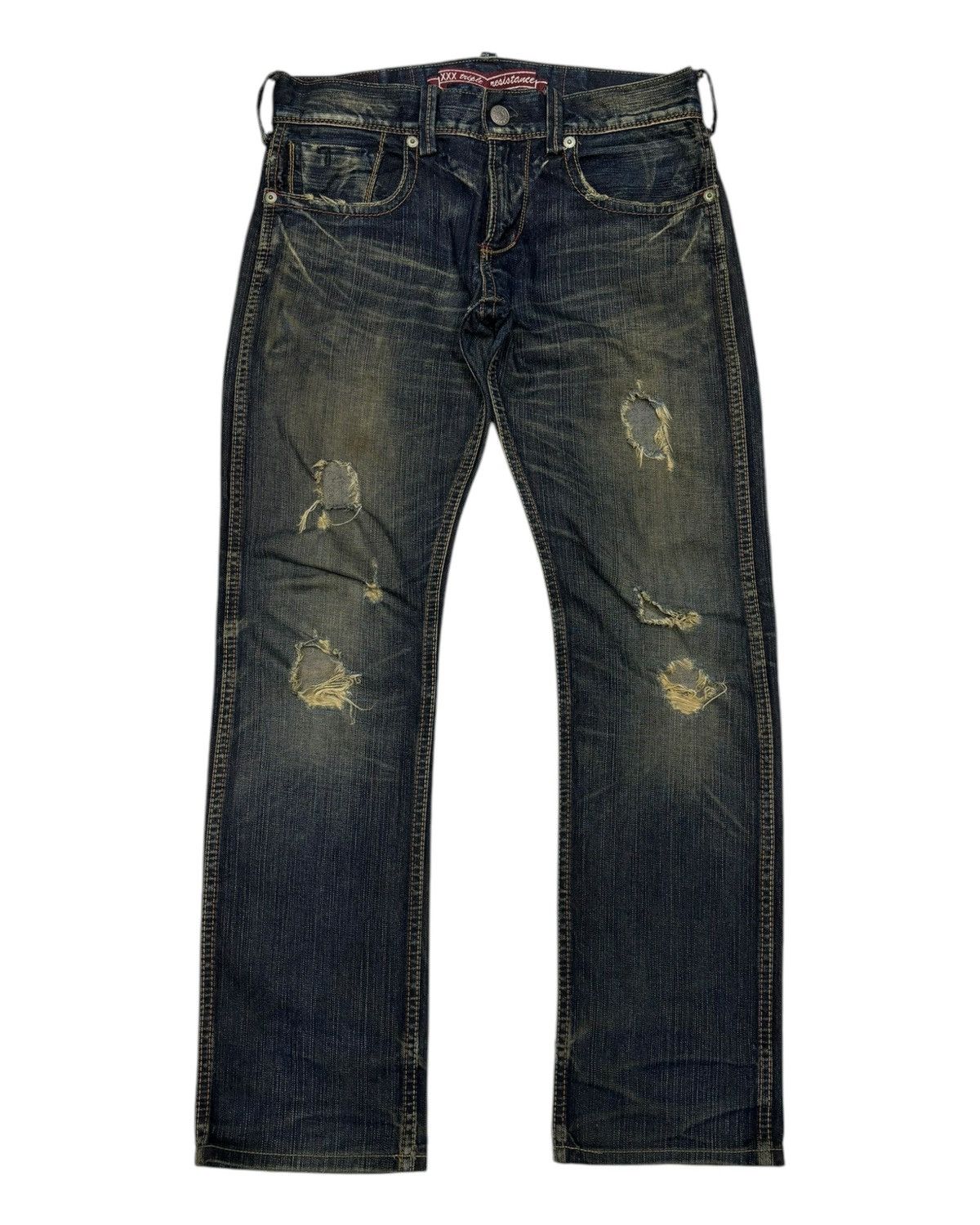 If Six Was Nine × Japanese Brand × Tornado Mart LIBERTO XXX JAPANESE DENIM PUNK RUSTY DISTRESSED DENIM JEANS Size US 32 / EU 48 - 7 Thumbnail