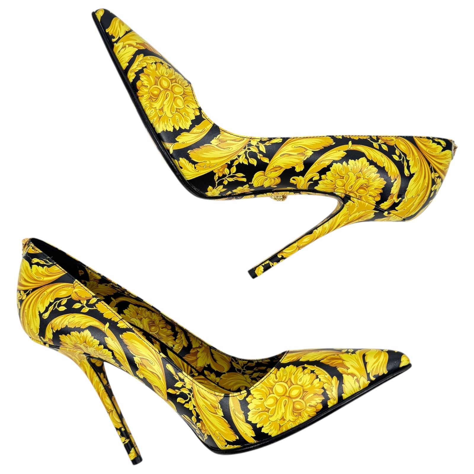 Versace Versace Borocco Medusa Leather Heels Pointed Toe Printed Size US 9.5 / IT 39.5 - 7 Thumbnail