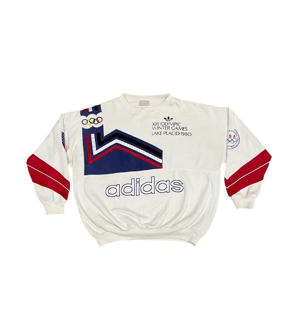 Adidas VINTAGE 1980 ADIDAS LAKE PLACID OLYMPICS SWEATSHIRT OVP Size US XL / EU 56 / 4 - 1 Thumbnail