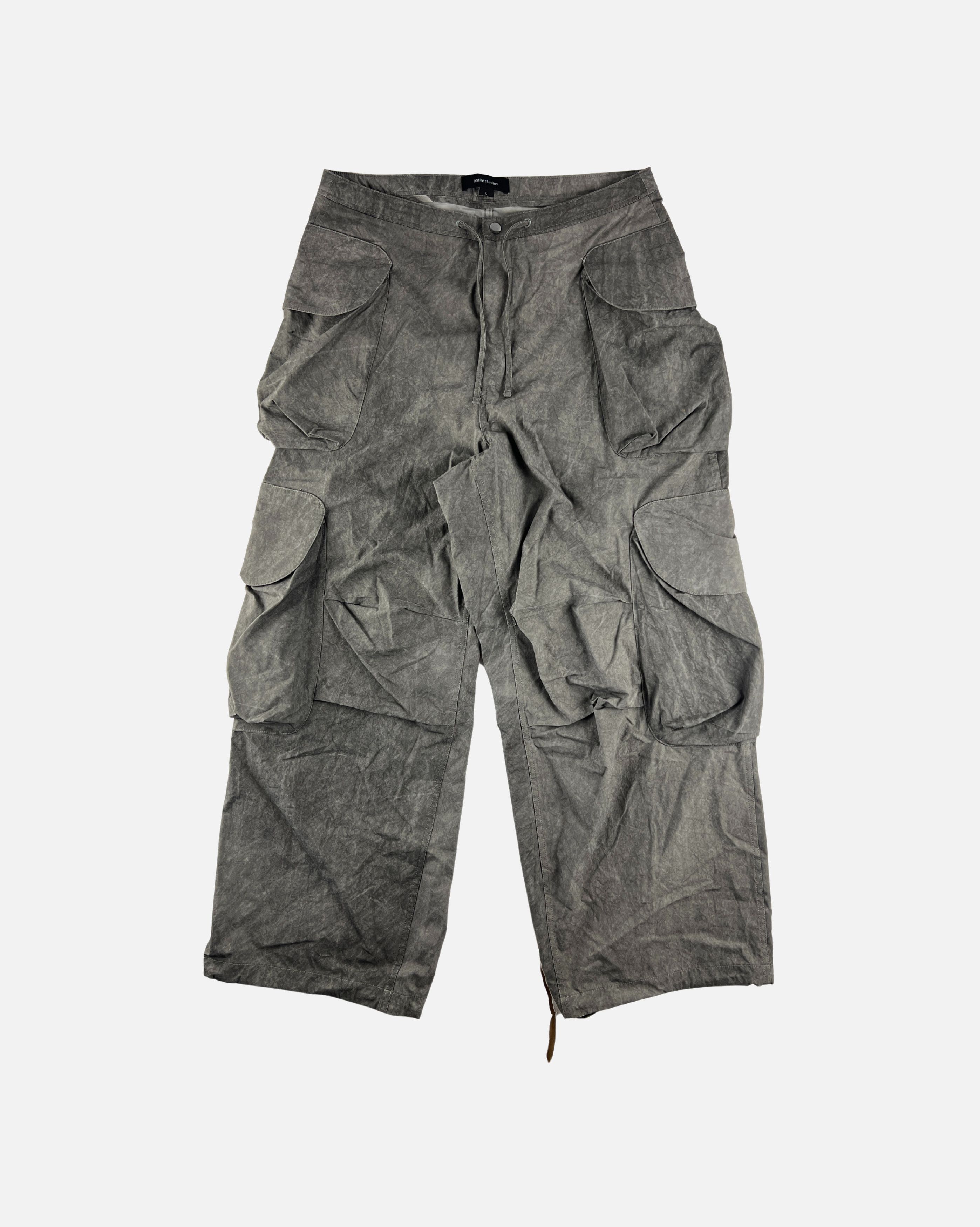 image of Entire Studios Grey Parachute Pants, Men's (Size 34)