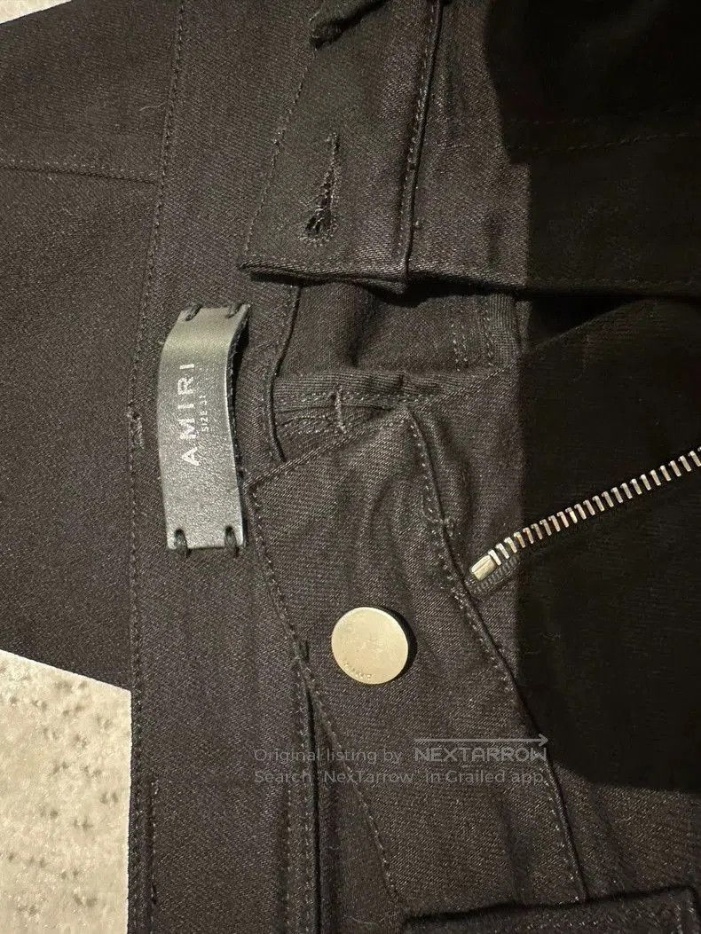 Amiri Amiri Black Crystal Destroy Jean. Size US 31 - 6 Thumbnail