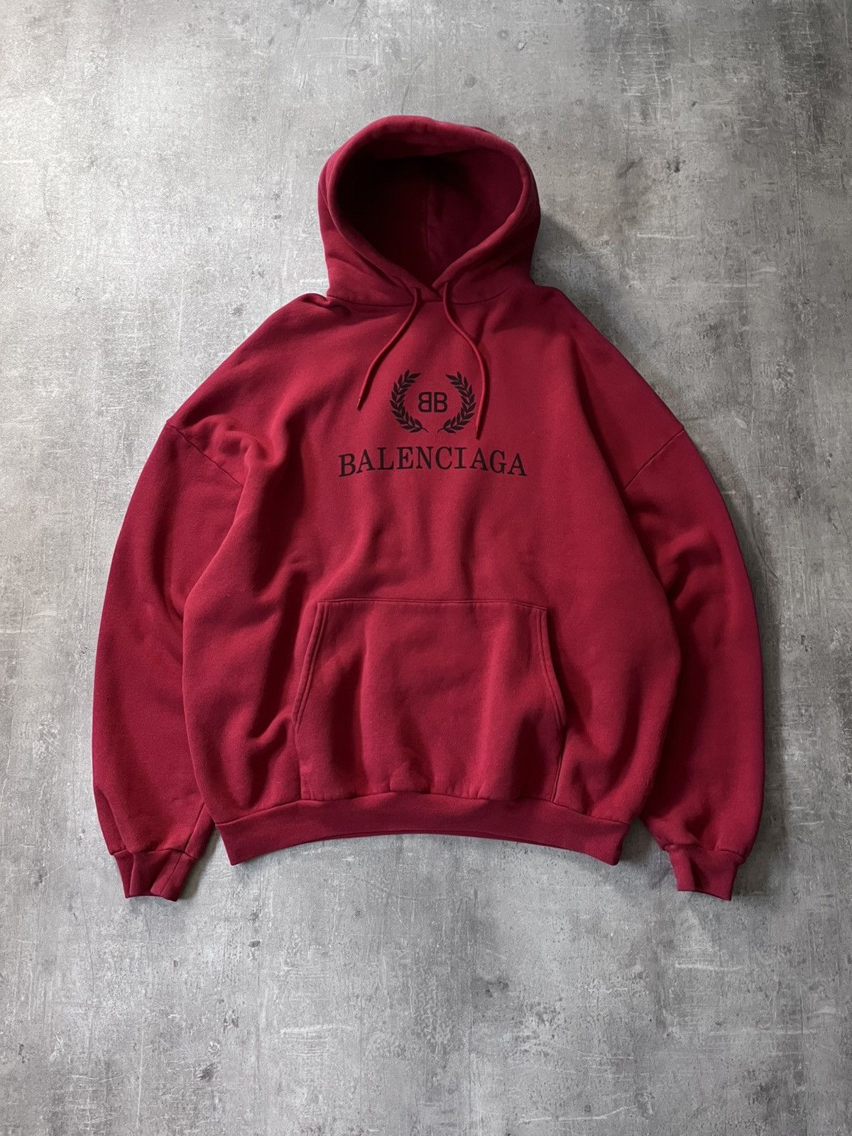 Balenciaga Balenciaga BB crown logo burgundy hoodie Size US L / EU 52-54 / 3 - 1 Thumbnail