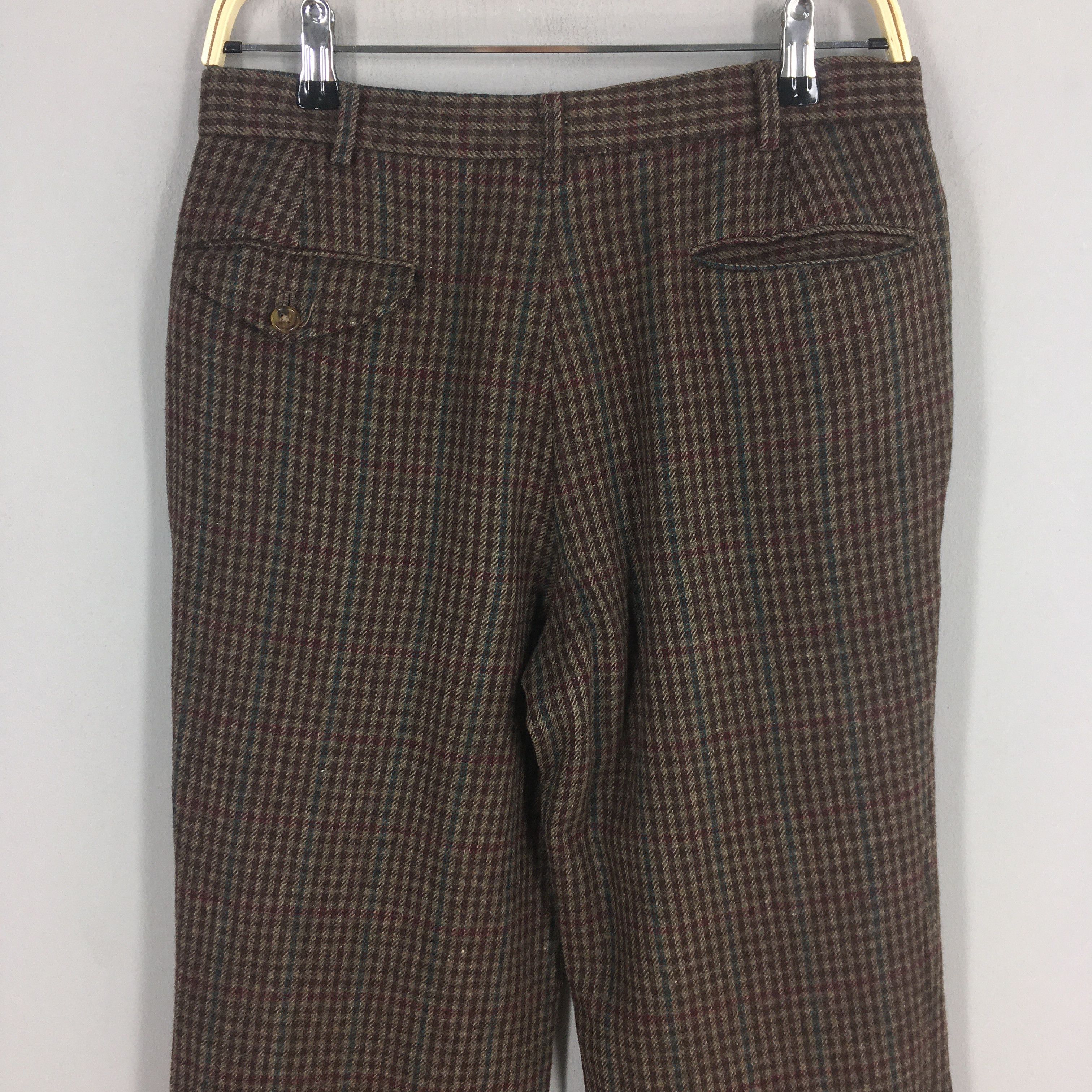 Polo Ralph Lauren Size 27x31 90s Polo Ralph Lauren Wool Checked Pants S1238 Size 27" / US 4 / IT 40 - 8 Thumbnail