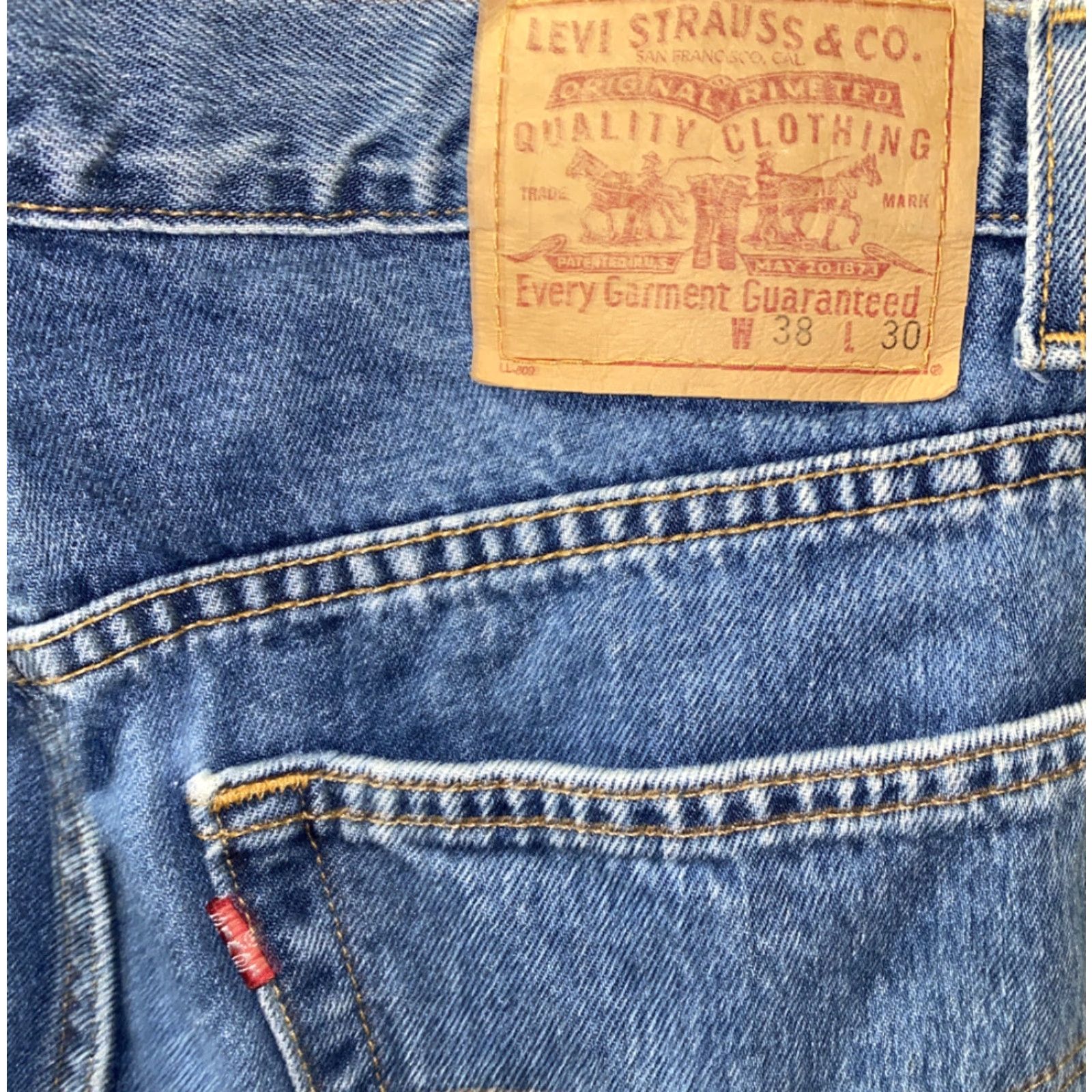 Levi's VINTAGE Levi’s Mens Blue Straight Leg Denim Jeans Size 38 X 30 Size US 38 / EU 54 - 2 Thumbnail