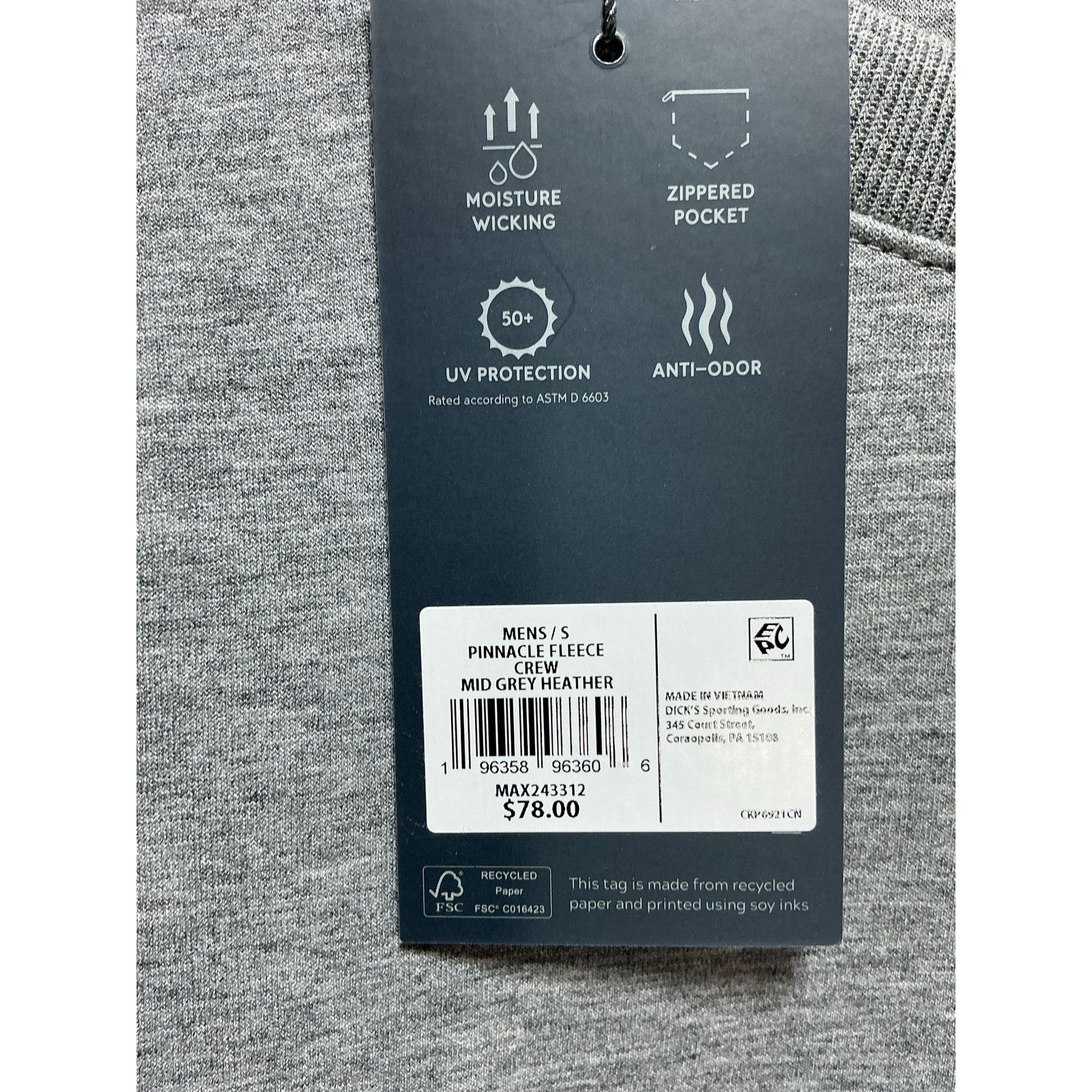 Other VRST Men's Pinnacle Fleece Crewneck Golf Pullover Size Small Size US S / EU 44-46 / 1 - 3 Thumbnail