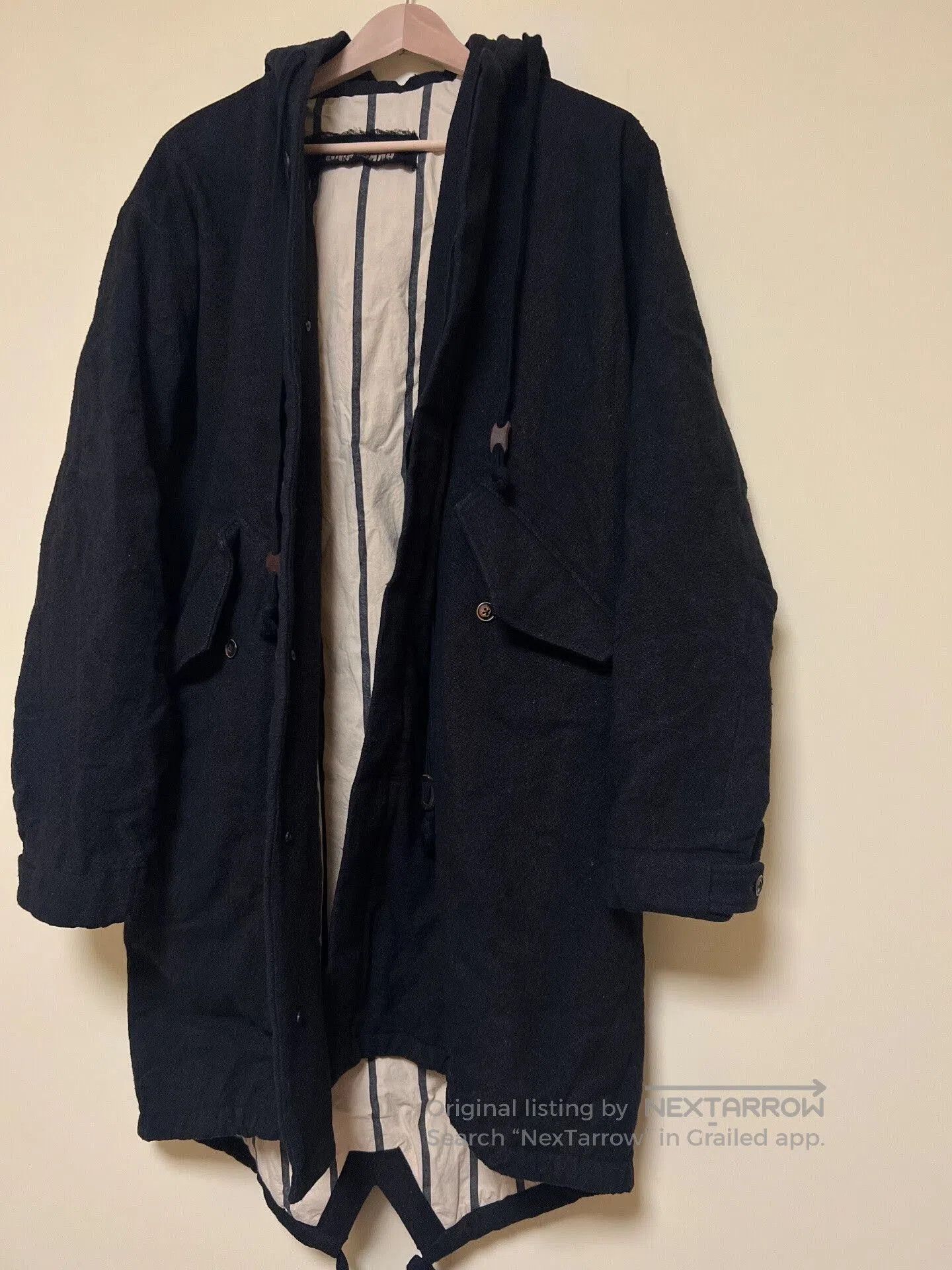 Uma Wang UMA WANG Striped Wool Coat for Men. Size US S / EU 44-46 / 1 - 8 Thumbnail