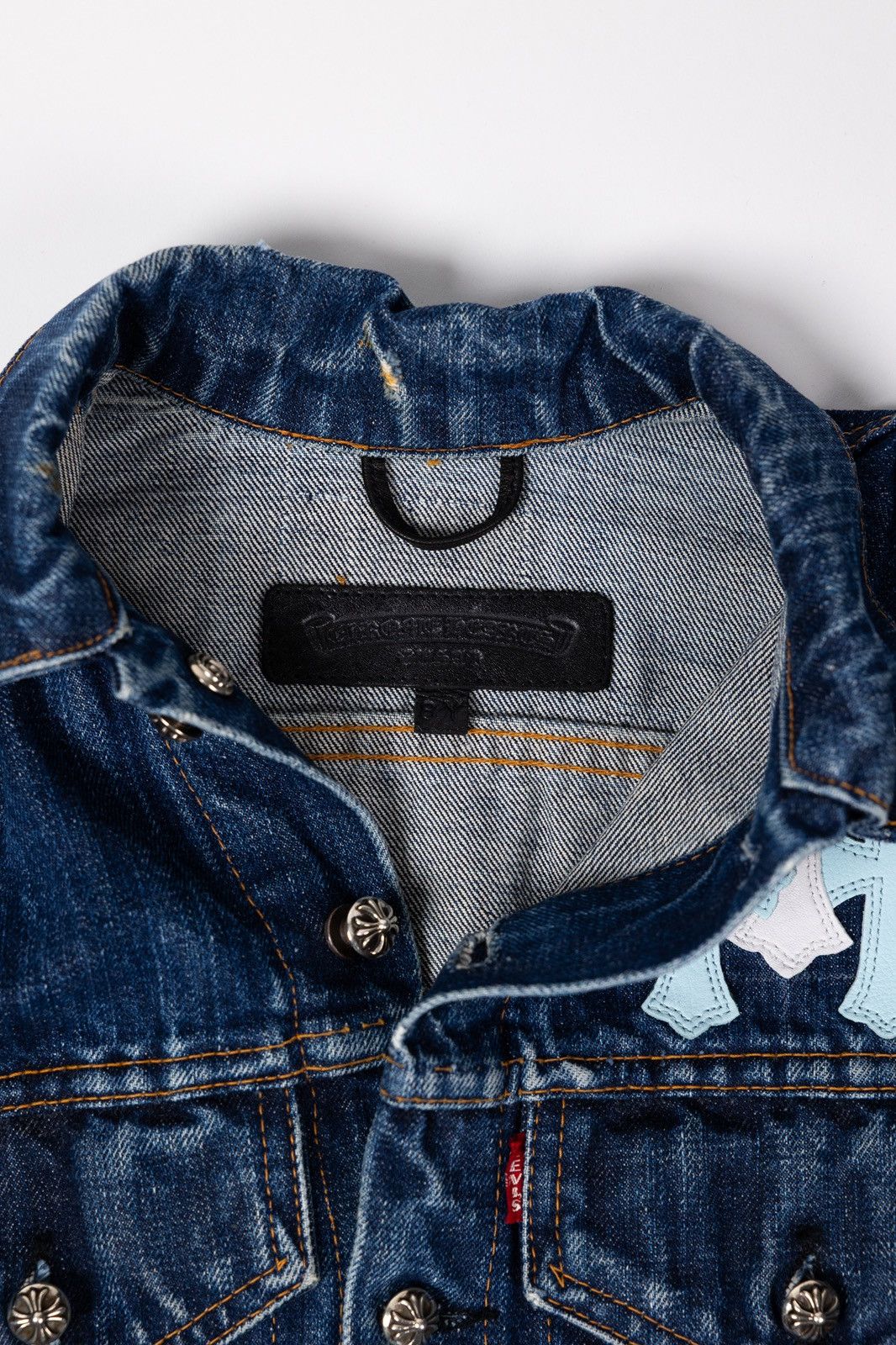Chrome Hearts Chrome Hearts KIDS Cross Patch Denim Jacket Size XXS / US 00 / IT 34 - 10 Thumbnail