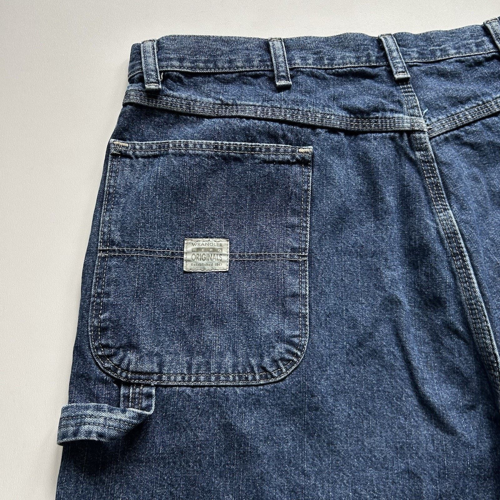 Vintage Vintage Wrangler Jorts Mens 38 Denim Carpenter Jean Shorts Size US 38 / EU 54 - 4 Thumbnail