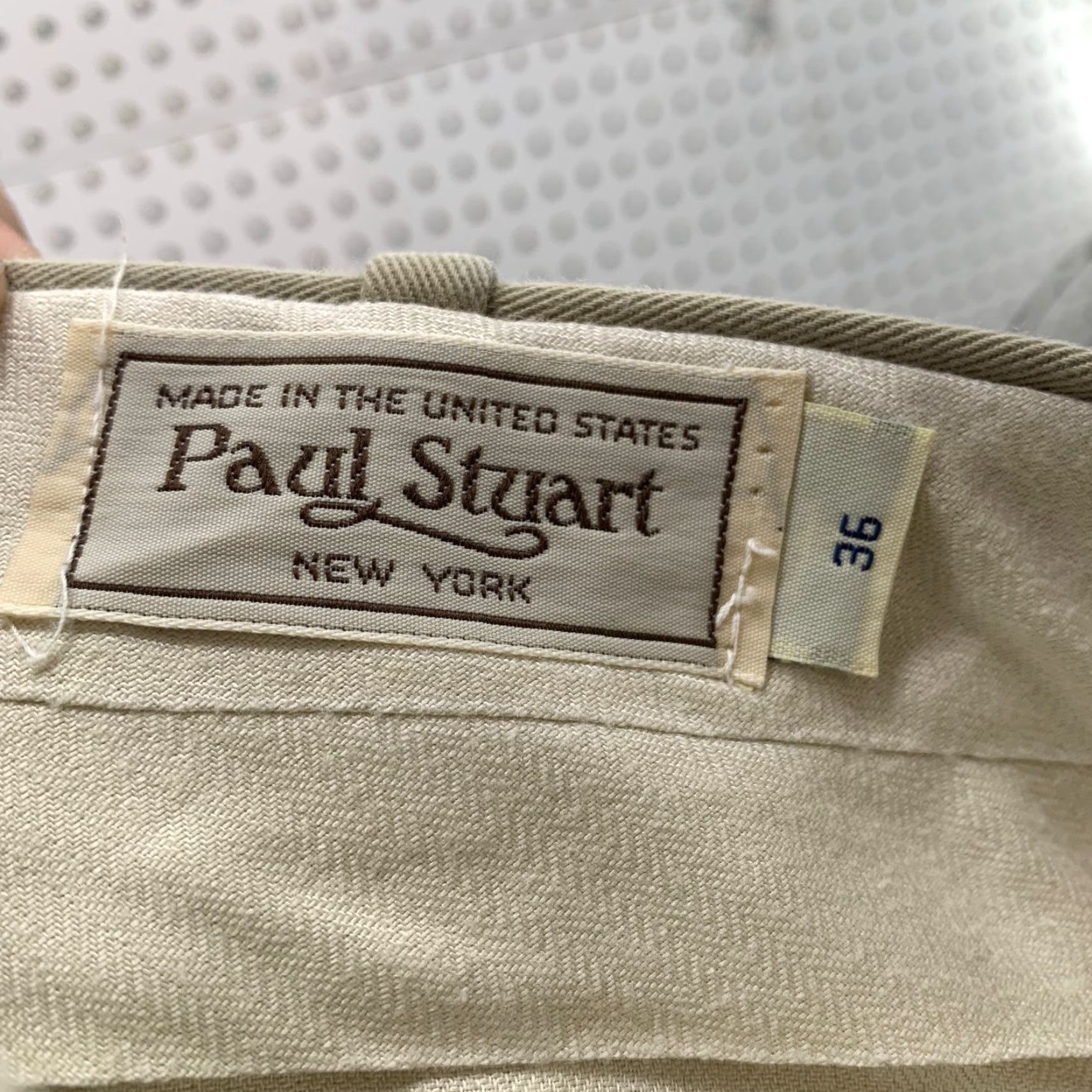 Paul Stuart **Vintage Paul Stuart Pleated Chino Pants Mens 34 Beige Mid Rise** User: **Vintage Paul Stuart Pleated Chino Pants Mens 34 Beige** Size US 34 / EU 50 - 3 Thumbnail