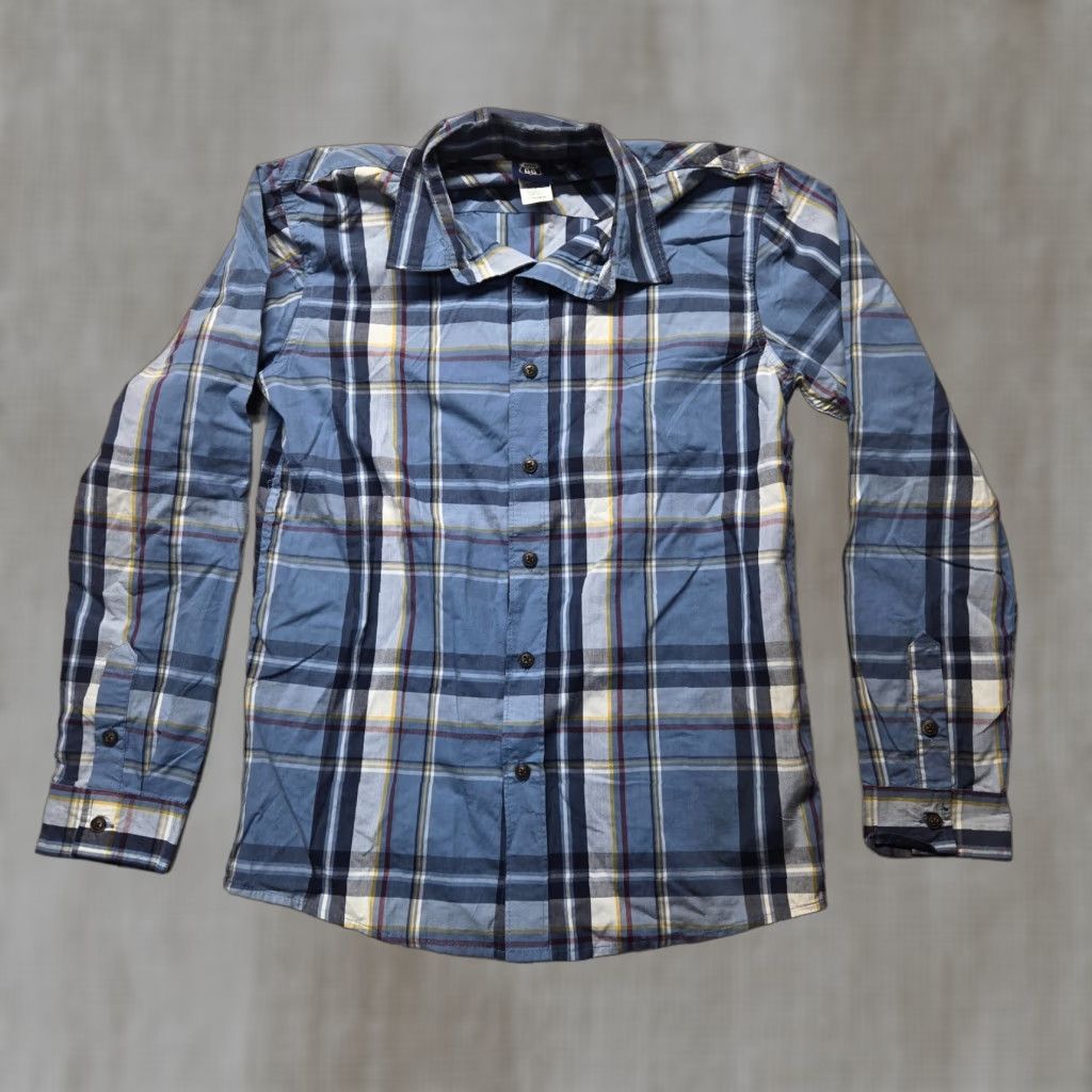 Route 66 Route 66 Shirt Button-Up Blue Plaid Long Sleeve Cotton XL Men’s Casual Shirt Size US XL / EU 56 / 4 - 1 Thumbnail
