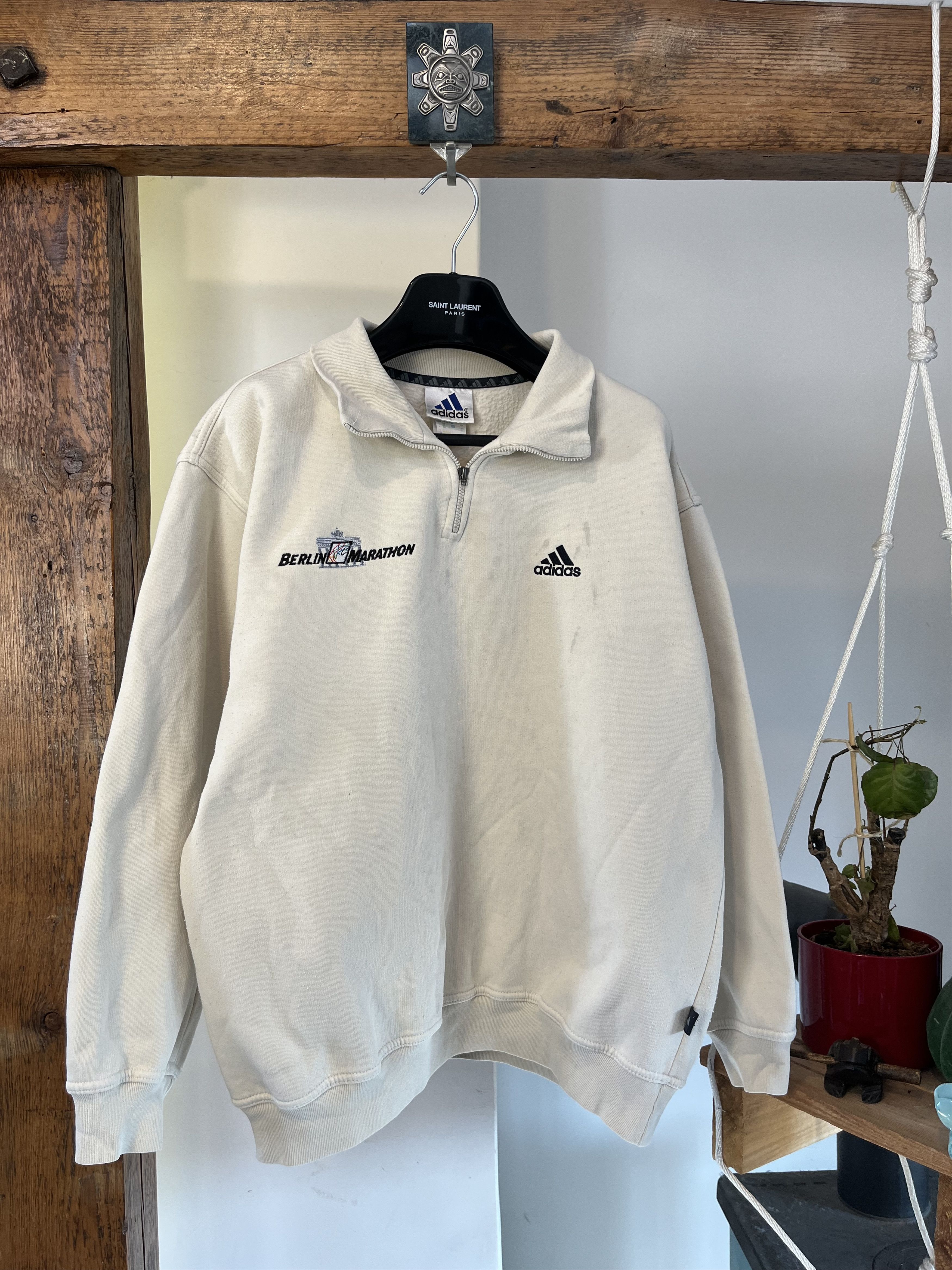 Adidas × Vintage 00s Adidas 2000 Berlin Marathon Sweatshirt Zip Fleece Size US M / EU 48-50 / 2 - 1 Thumbnail