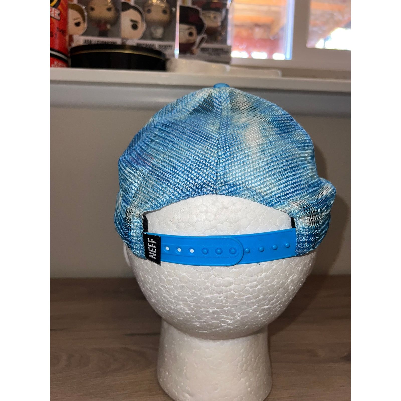 NEFF Neff Hat Blue Tie Dye Clouds Headwear Cap OS Size ONE SIZE - 4 Thumbnail