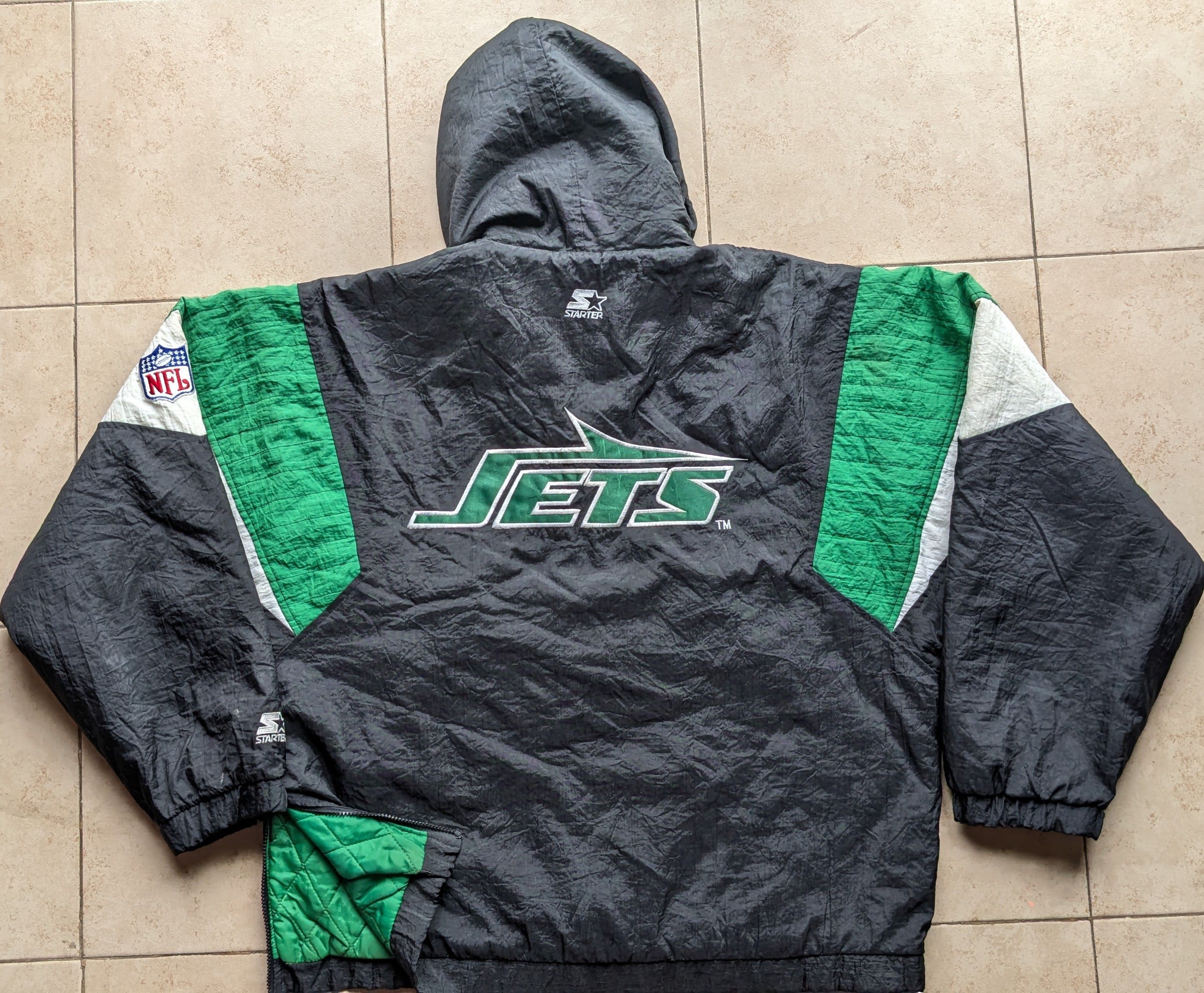 Starter NY Jets 90s STARTER puffer 1/2 pullover L blk kelly NFL vtg Size US L / EU 52-54 / 3 - 2 Thumbnail