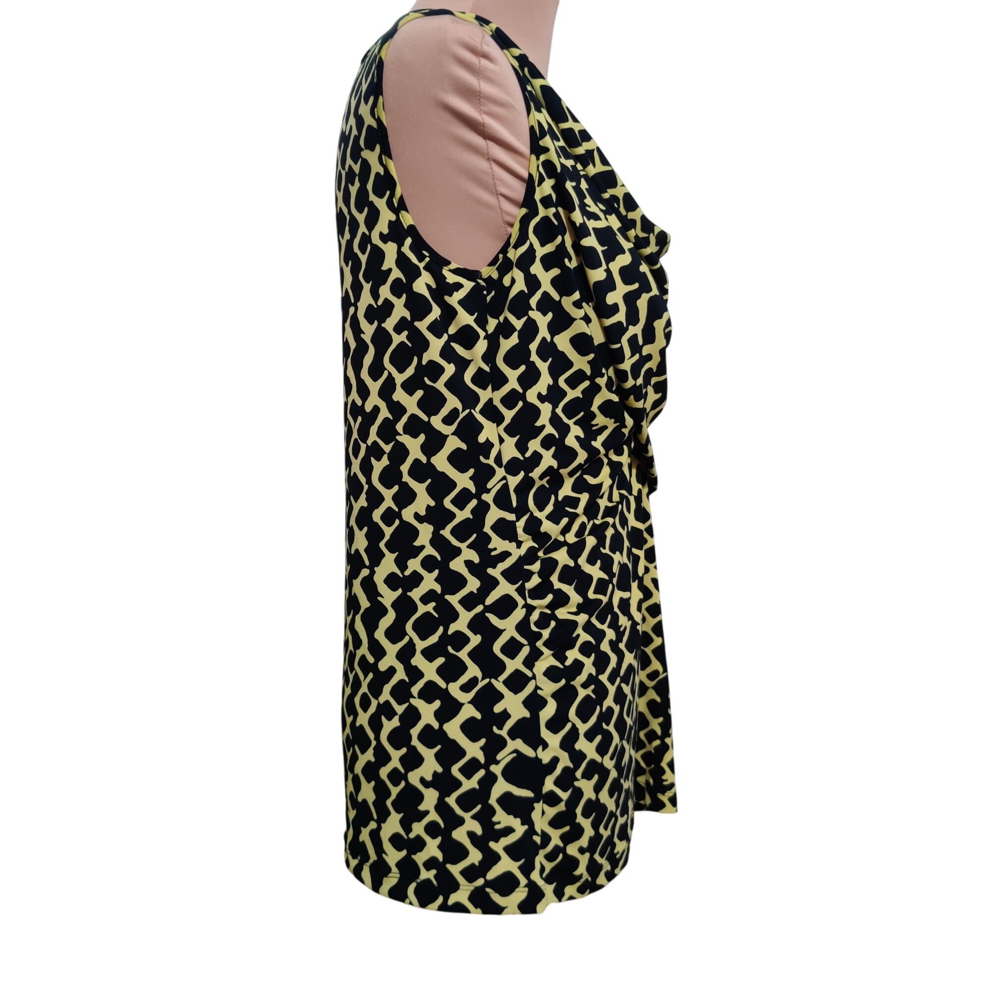 Other Susan Lawrence Womens Blouse Sleeveless Cowl Neck Geometric Size L / US 10 / IT 46 - 4 Thumbnail