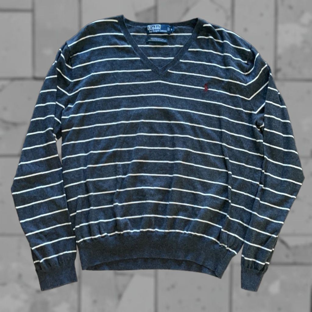 Polo Ralph Lauren Polo Ralph Lauren Shirt Mens L Gray Striped 100% pima Longsleeve Light Size US L / EU 52-54 / 3 - 1 Thumbnail