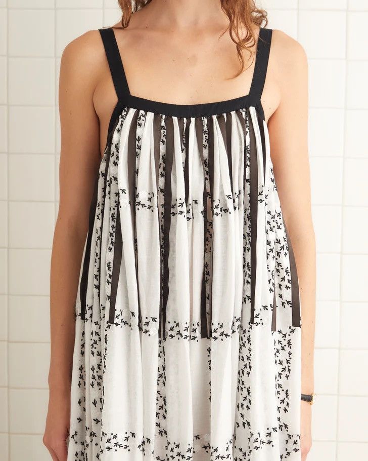 Bode Bode Lattice Sprig Embroidered Dress Size S / US 4 / IT 40 - 2 Thumbnail