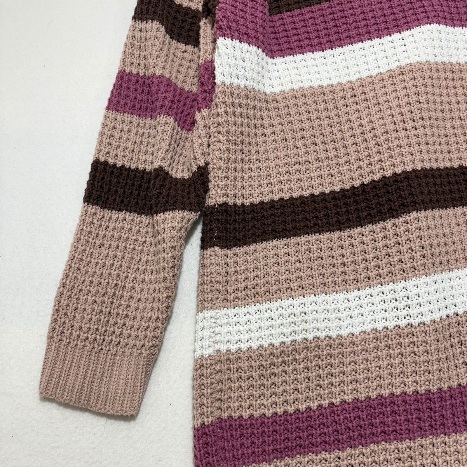 Other Torrid 1X Boyfriend Cardigan Open Front Sweater Pink Striped Size XL / US 12-14 / IT 48-50 - 14 Thumbnail