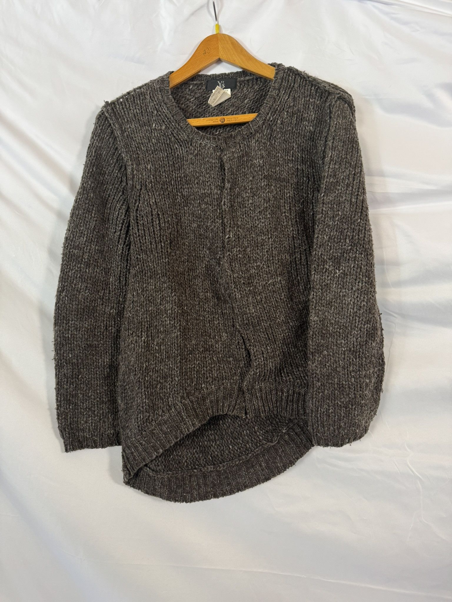 Yohji Yamamoto Y's by Yohji Yamamoto Diagonal Rib Cardigan - Size 3 Size M / US 6-8 / IT 42-44 - 1 Thumbnail