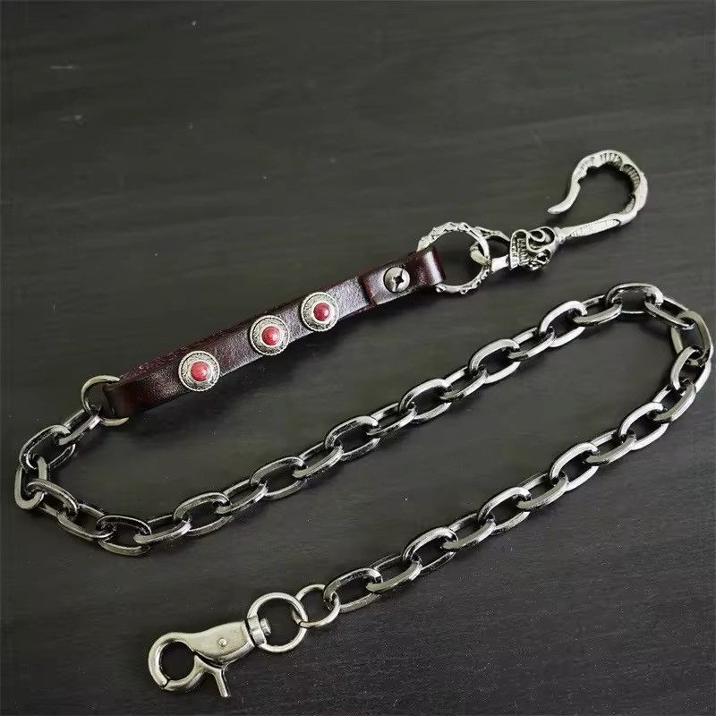 Jewelry Punk genuine leather Pants Chain Size ONE SIZE - 2 Thumbnail