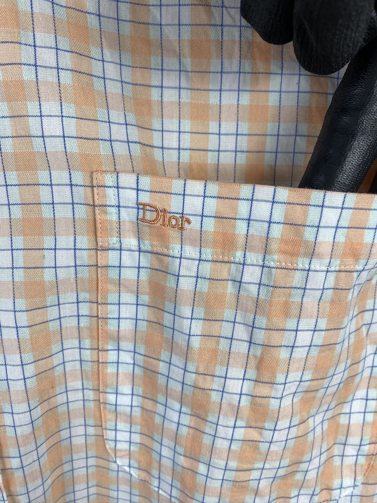 Dior Christian Dior checkered shirt embroidered logo on chest Size US M / EU 48-50 / 2 - 4 Thumbnail