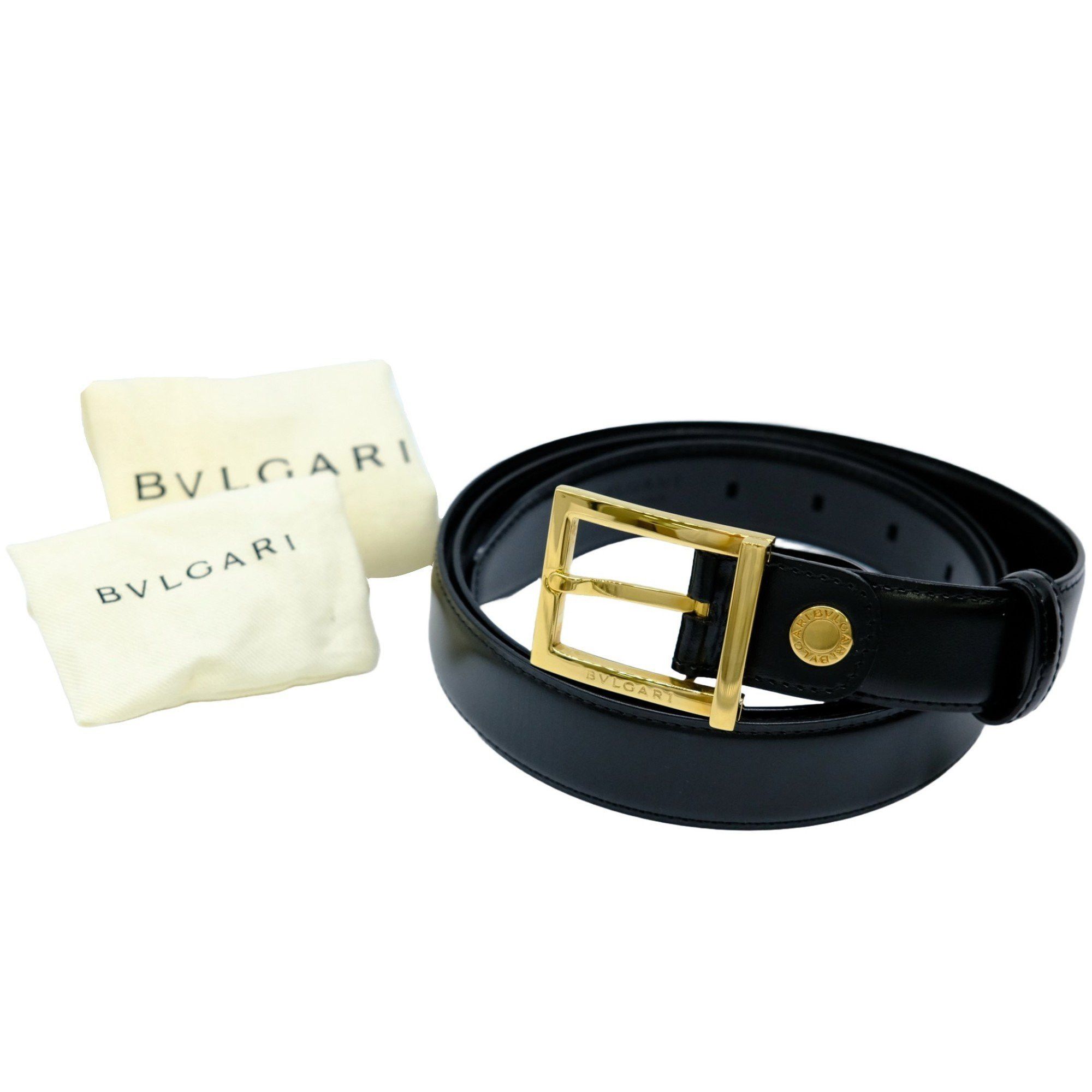 image of Bvlgari Bulgari Belt Leather Black, Women's