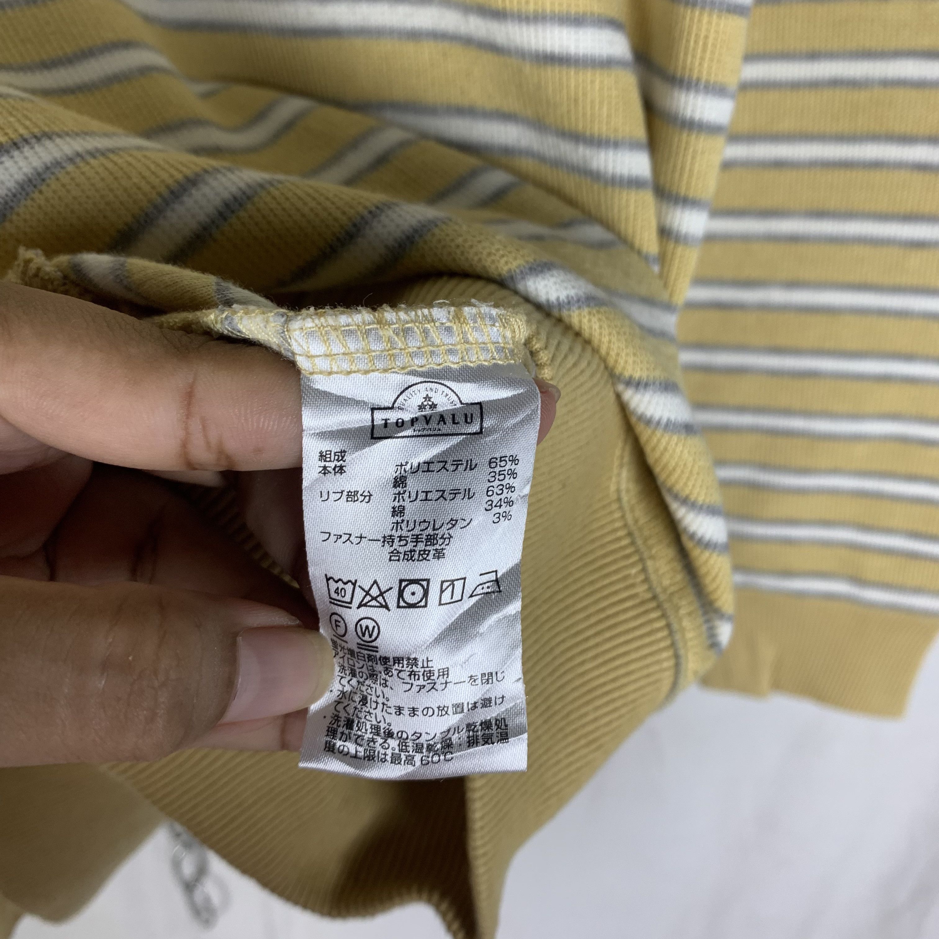 Vintage Halfzip Stripped Sweatshirt Sweater