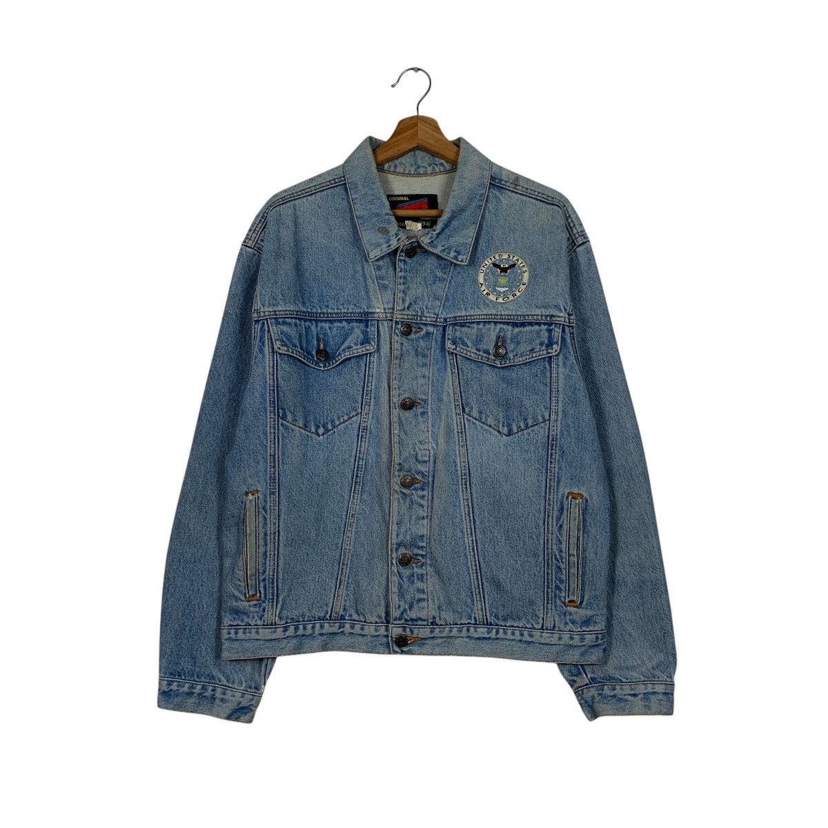 Soffe Vintage United States Air Force Denim Jacket Size US M / EU 48-50 / 2 - 1 Thumbnail