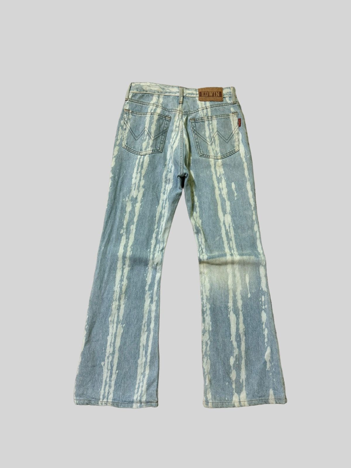 Edwin × If Six Was Nine × Vintage Vintage Edwin Acid Wash Flare Jeans Size US 27 - 2 Thumbnail