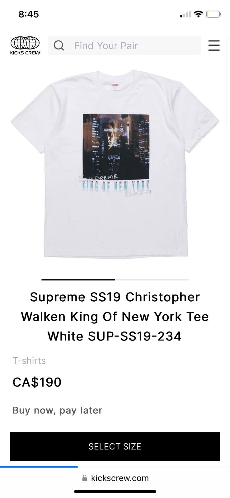 Supreme Navy delicoous Christopher Walken