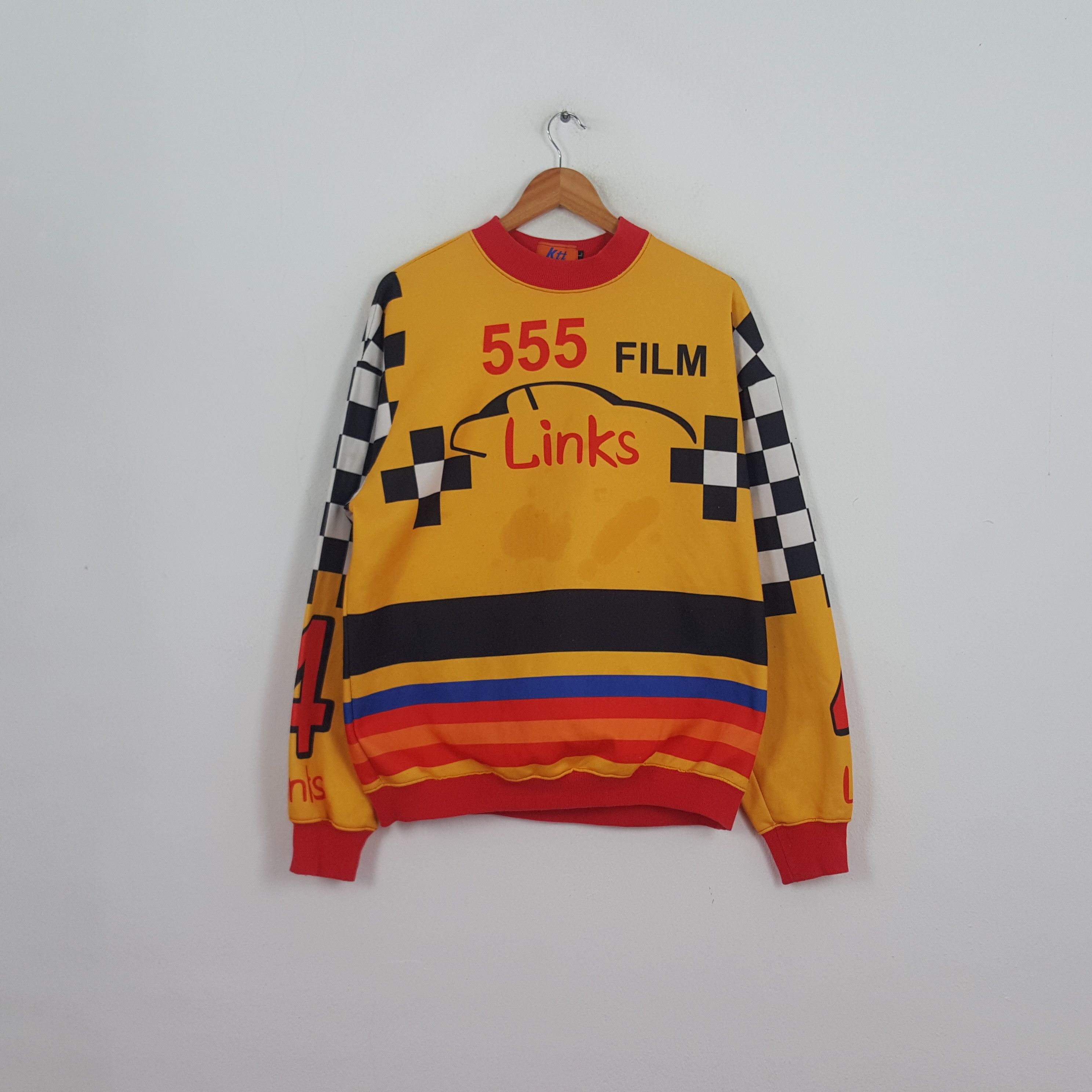 Japanese Brand × Vintage Vintage KTT 555 Film Link Racing Japanese Team Sweatshirt Size US L / EU 52-54 / 3 - 1 Thumbnail