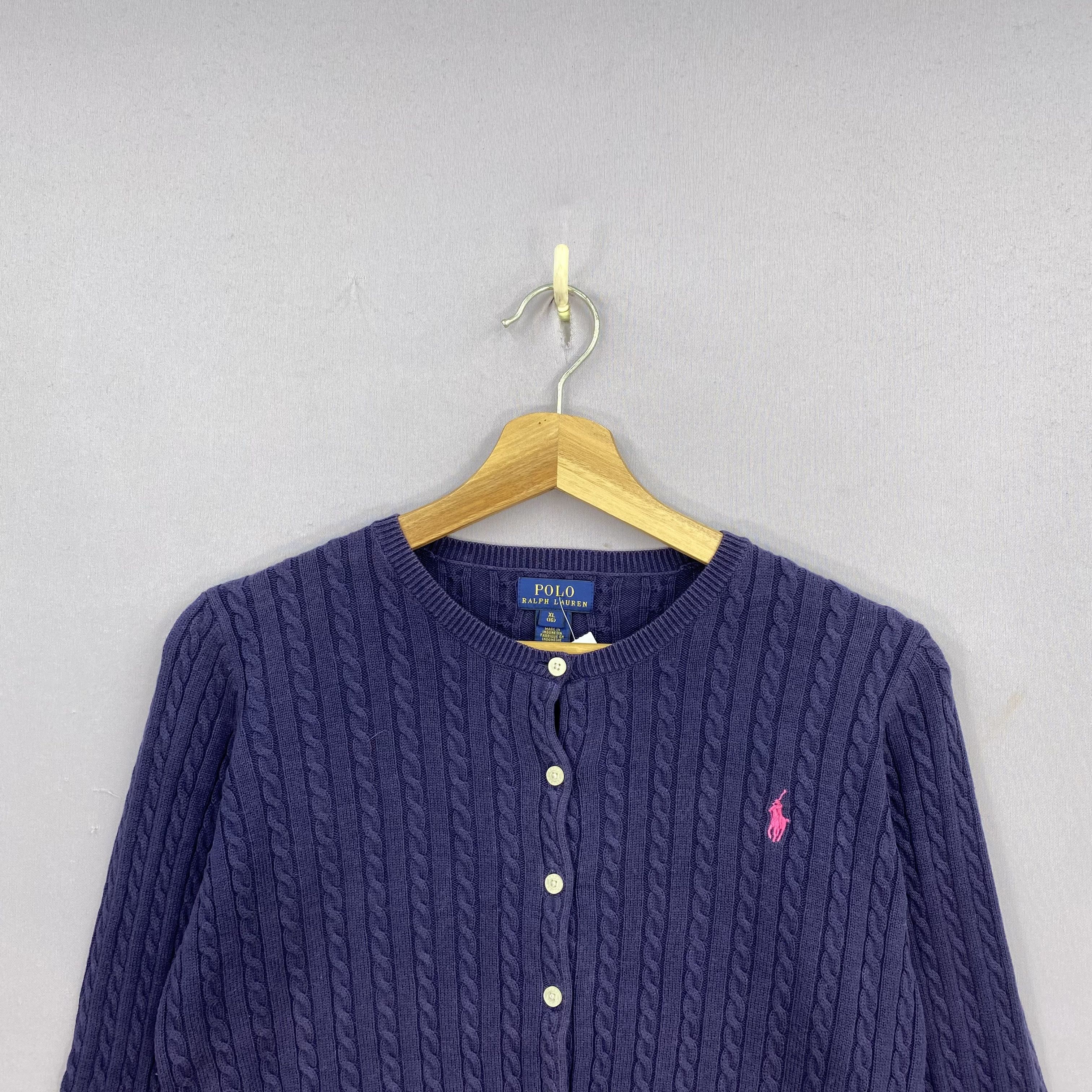 Polo Ralph Lauren Vintage Y2K Polo Ralph Lauren Cardigan Cable Knit Sweater Size S / US 4 / IT 40 - 5 Thumbnail