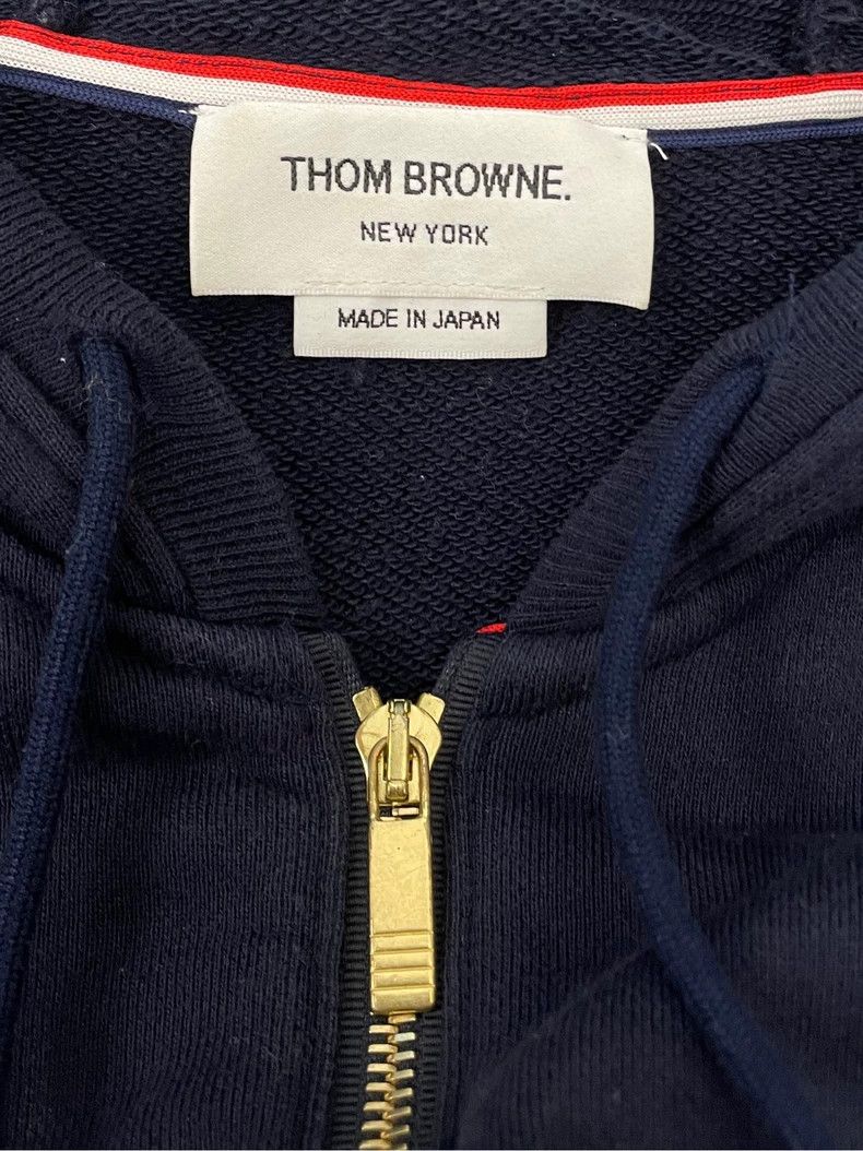 Thom Browne Thom browne Dark blue four-striped zipper jacket 2504-Nexta Size US S / EU 44-46 / 1 - 6 Thumbnail
