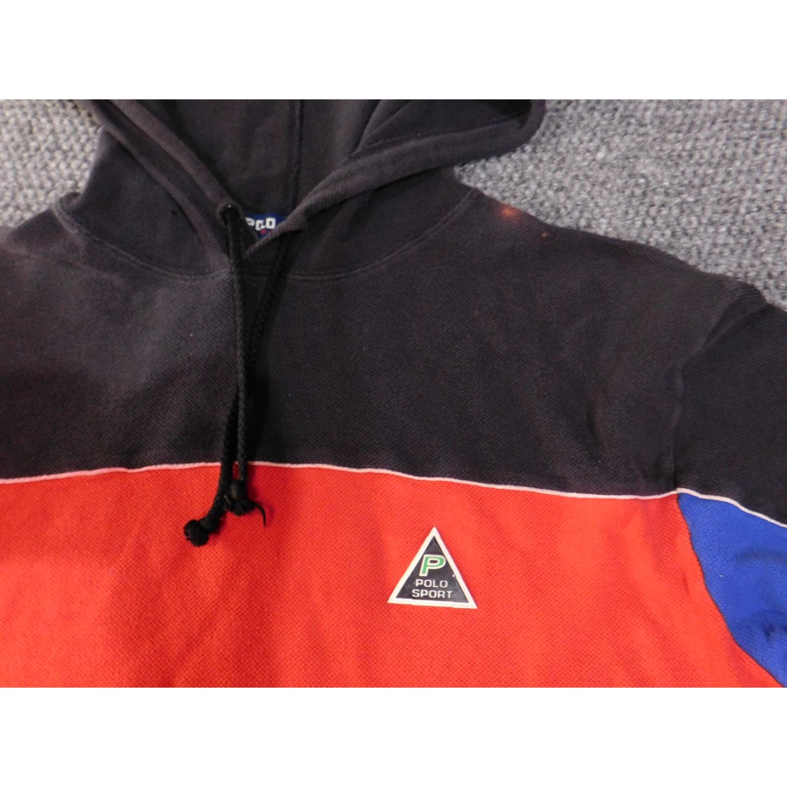 Polo Ralph Lauren Vintage Polo Sport Ralph Lauren Hoodie Mens Large Red Black Blue Pullover USA 90s Size US L / EU 52-54 / 3 - 5 Thumbnail