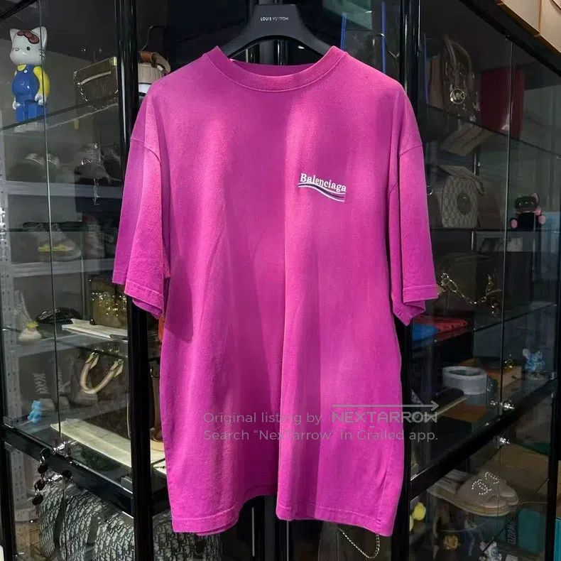 Balenciaga Balenciaga Tie-Dye Washed Coke Short Sleeve Size US S / EU 44-46 / 1 - 1 Thumbnail