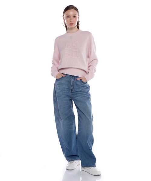 Givenchy o1srvl11e0326 4G Sweater in Pale Pink Size XL / US 12-14 / IT 48-50 - 2 Thumbnail