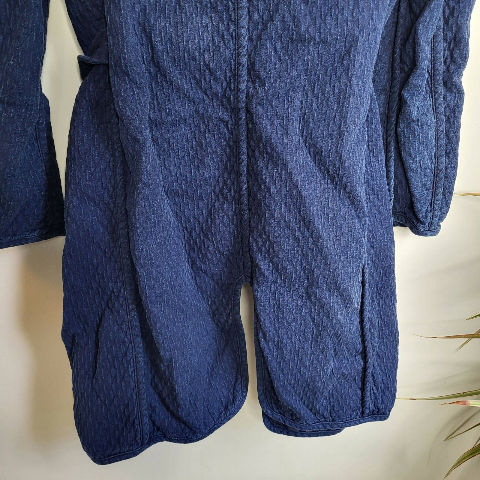 Rag & Bone Rag & Bone Navy Blue Quilted Tie Long Sleeve Coat Size M Size M / US 6-8 / IT 42-44 - 4 Thumbnail