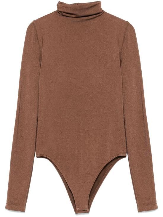 Wolford WOLFORD Women Bodysuit Tops 75083 4850 Brown Size M / US 6-8 / IT 42-44 - 1 Thumbnail