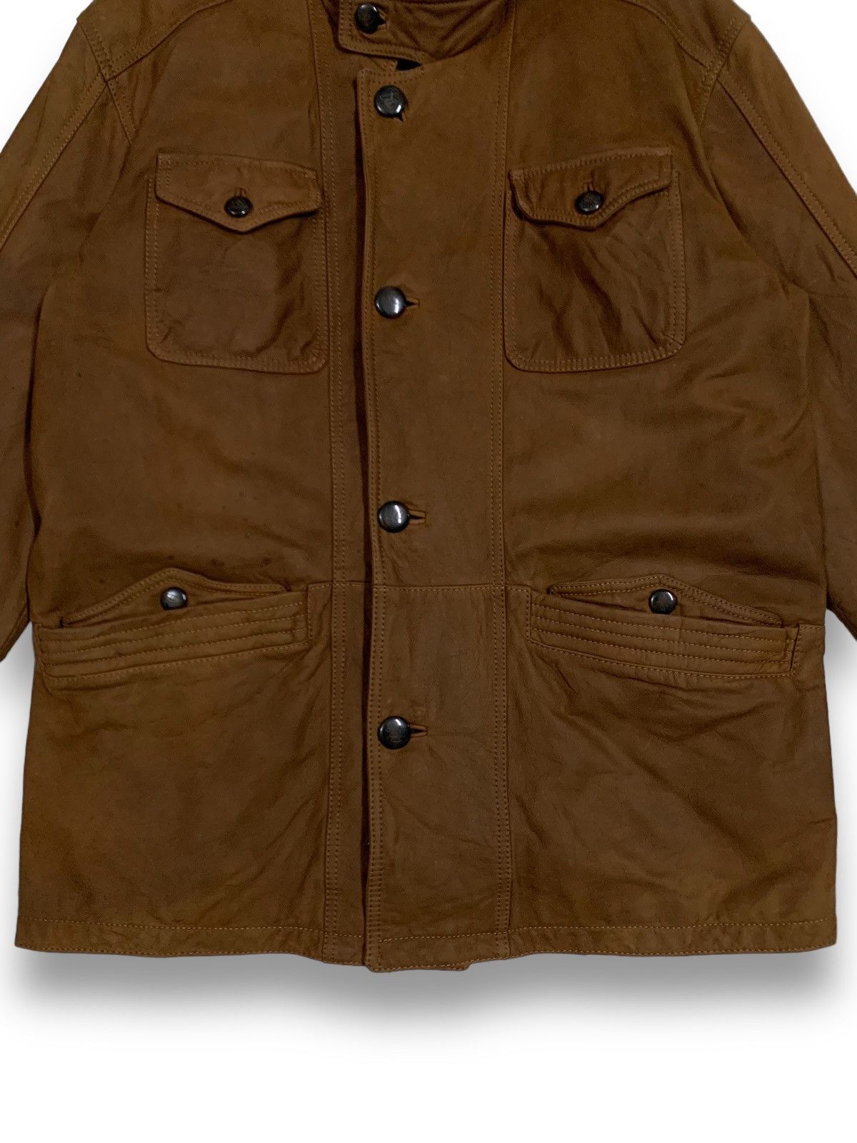 Balmain Vintage Pierre Balmain Paris Utility Cowhide Leather Jacket Size US L / EU 52-54 / 3 - 11 Thumbnail